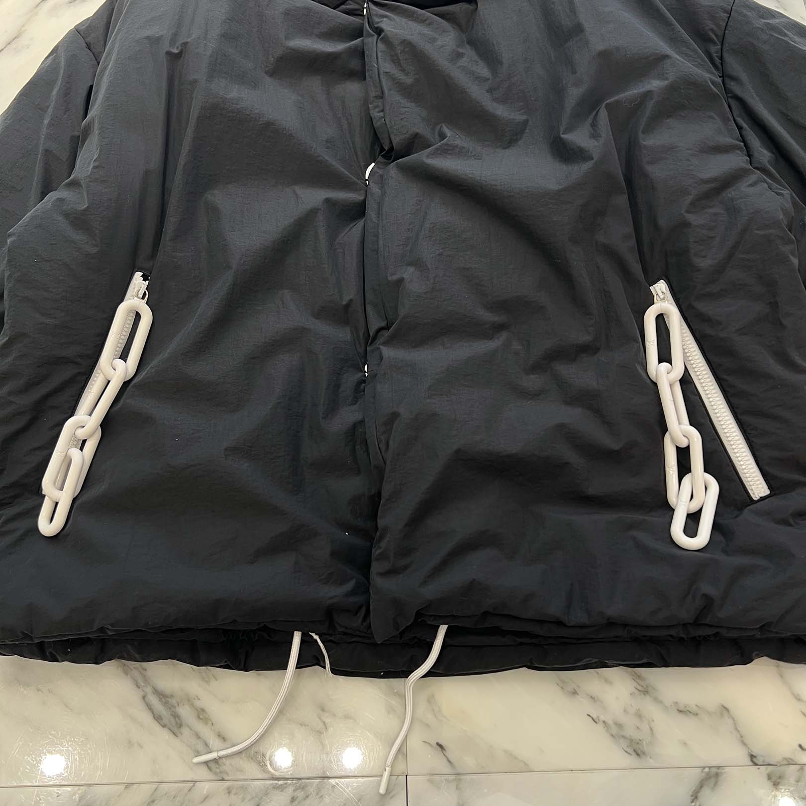 LOUIS VUITTON 2019AW Snap Button Padded Anorak Down Jacket HHB01ENIS Size 46 ルイヴィトン スナップボタン パデッド アノラック ダウンジャケット サイズ46