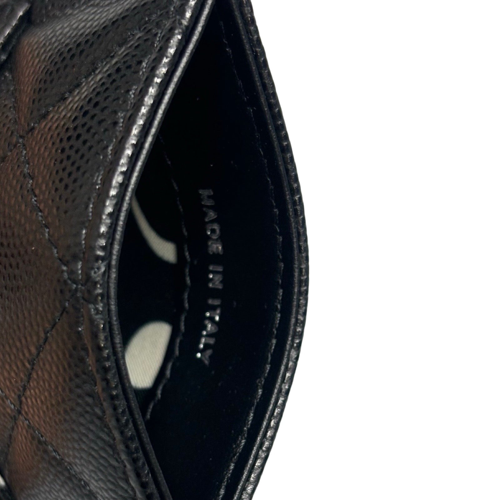 CHANEL Classic Coco Mark Caviar Skin Card Holder AP3404 B12928 NO206