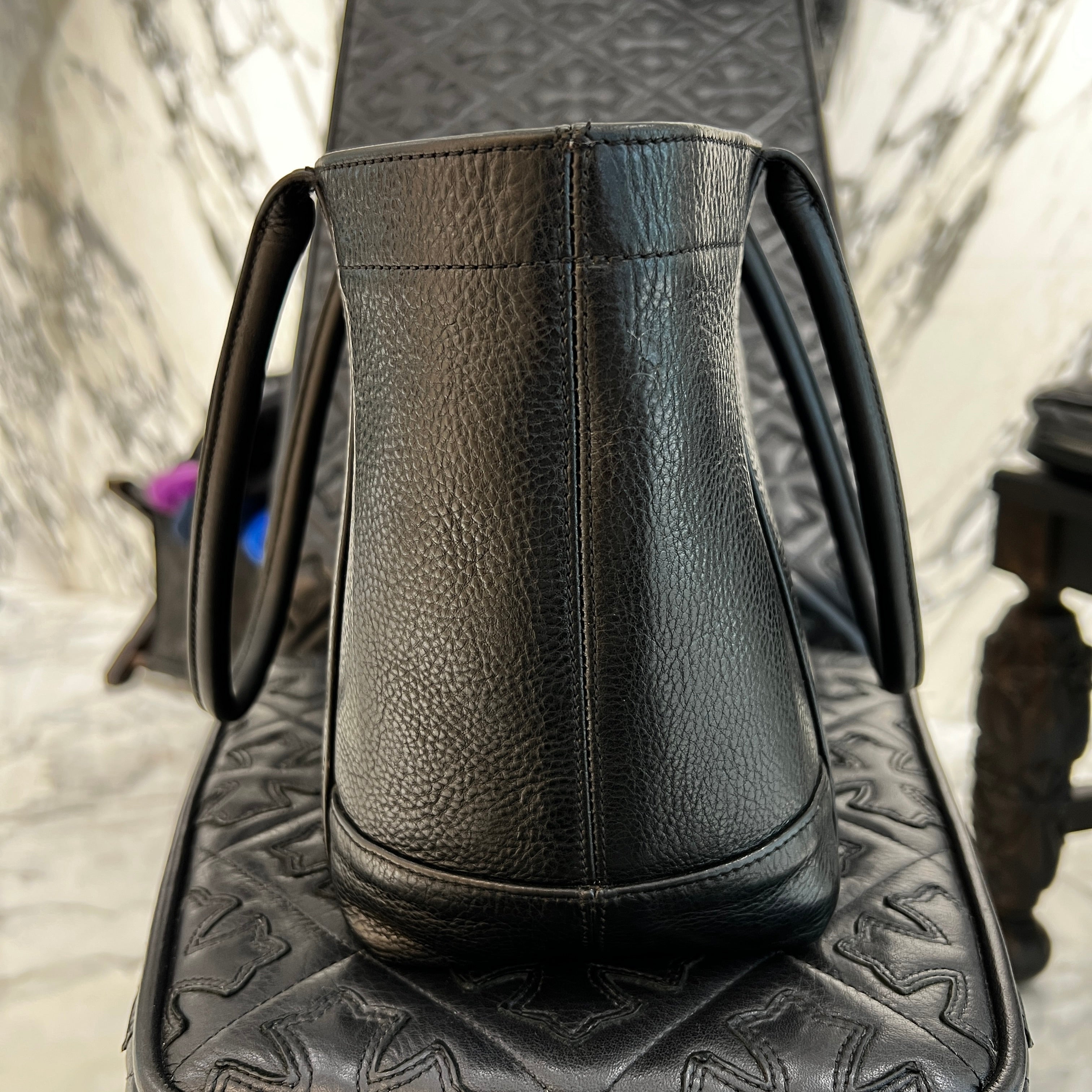 CHROME HEARTS Leather Tote Mini Bag クロムハーツ レザー トート ミニ バッグ