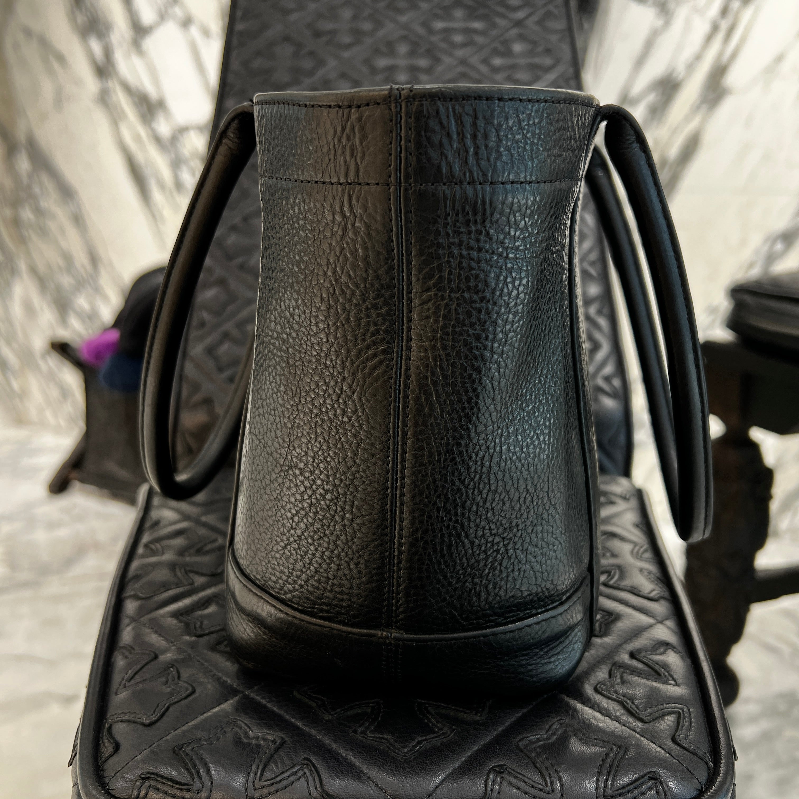 CHROME HEARTS Leather Tote Mini Bag クロムハーツ レザー トート ミニ バッグ