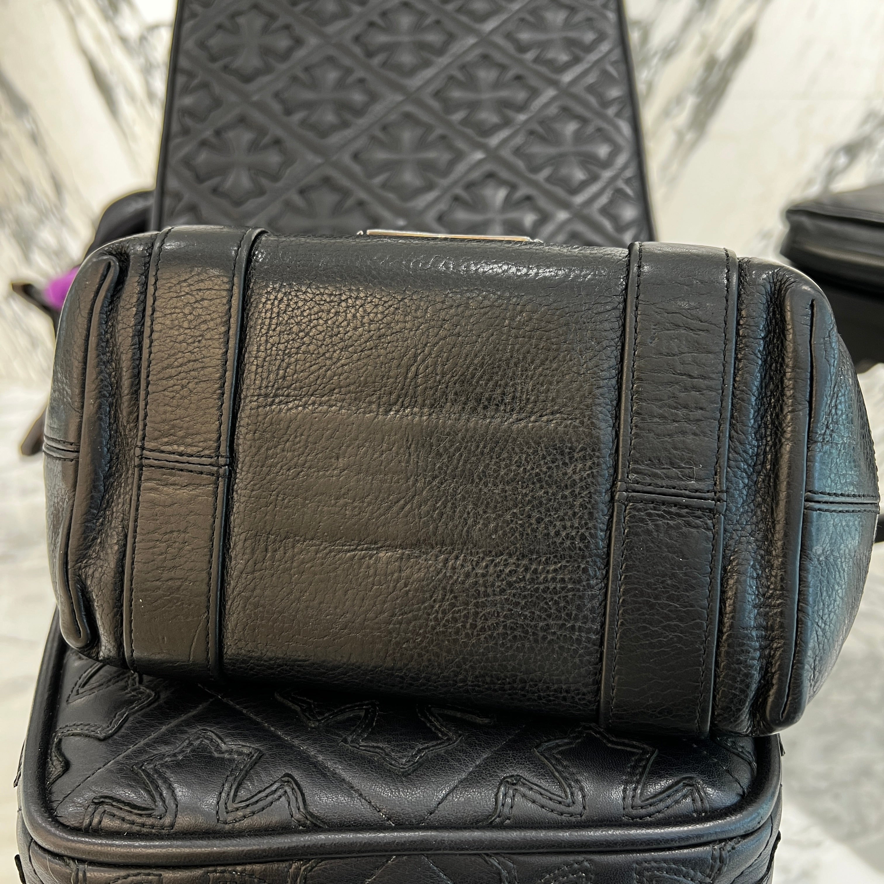 CHROME HEARTS Leather Tote Mini Bag クロムハーツ レザー トート ミニ バッグ