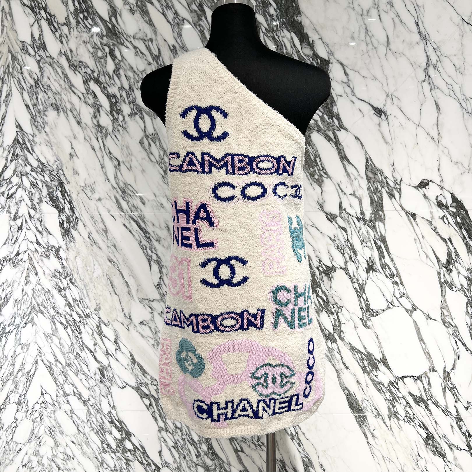 CHANEL 2023SS One Shoulder Knit Dress P74737K10718 Size 36 シャネル 1ショルダー ニットドレス サイズ36