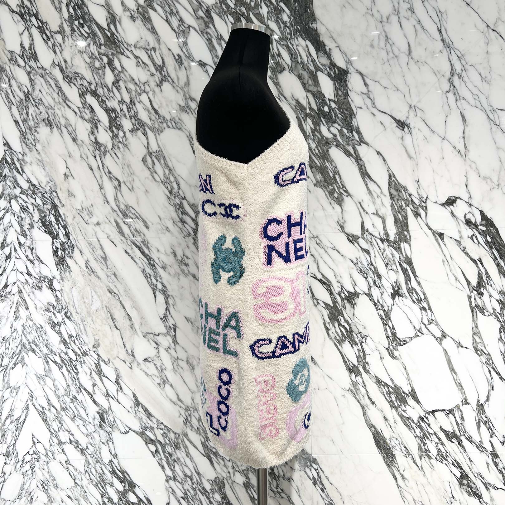 CHANEL 2023SS One Shoulder Knit Dress P74737K10718 Size 36 シャネル 1ショルダー ニットドレス サイズ36