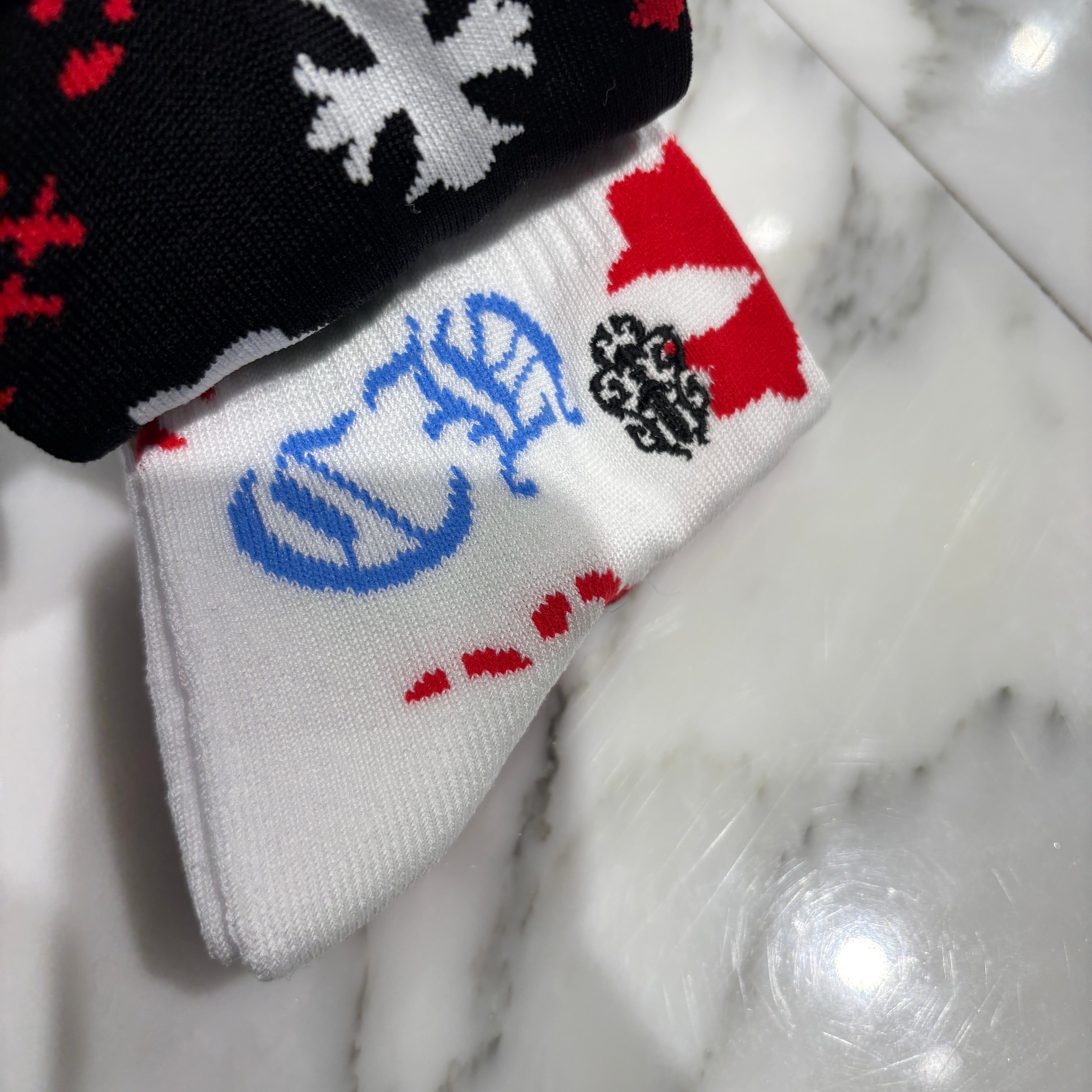 CHROME HEARTS Stencil Multi Logo Socks Size LARGE（JP27-30）クロムハーツ ステンシル マルチロゴ ソックスサイズLARGE（JP27-30）