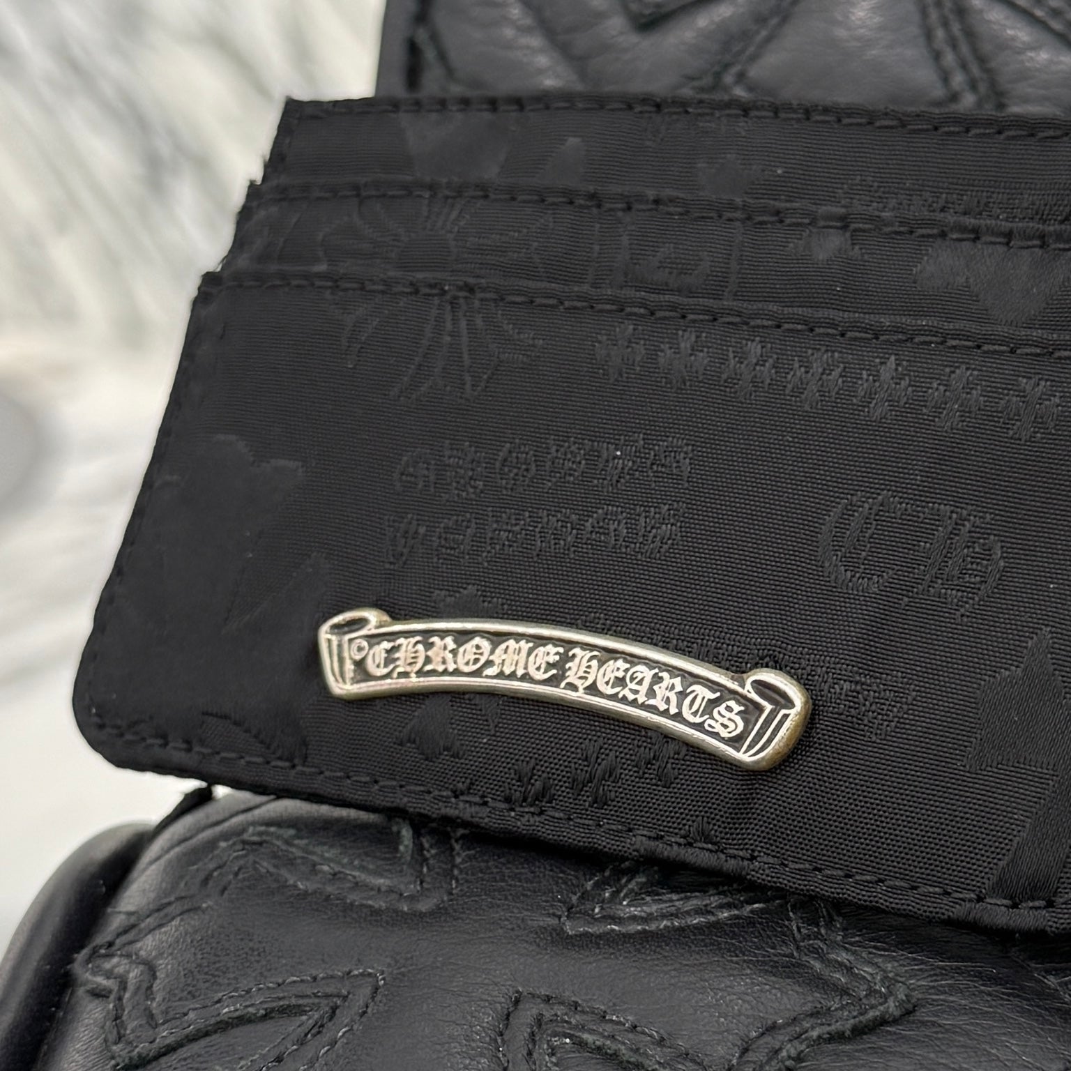 CHROME HEARTS Stencil Pattern Double Side Nylon Card Case クロムハーツ ステンシルパターン ダブルサイド ナイロンカードケース