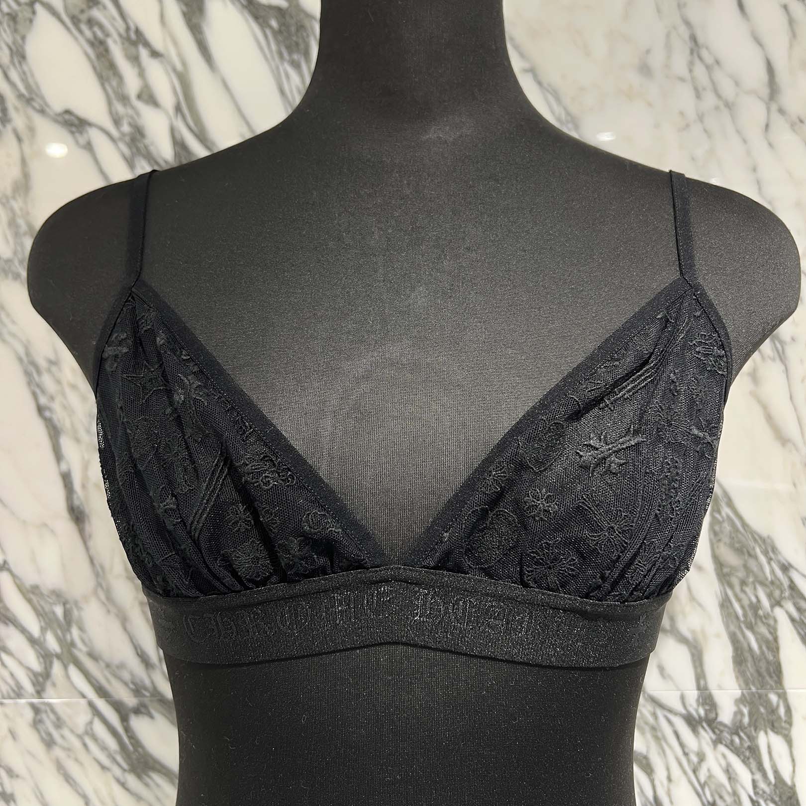 CHROME HEARTS Lace Triangle Bralette Size M (B75) クロムハーツ レース トライアングル ブラレット サイズM (B75)