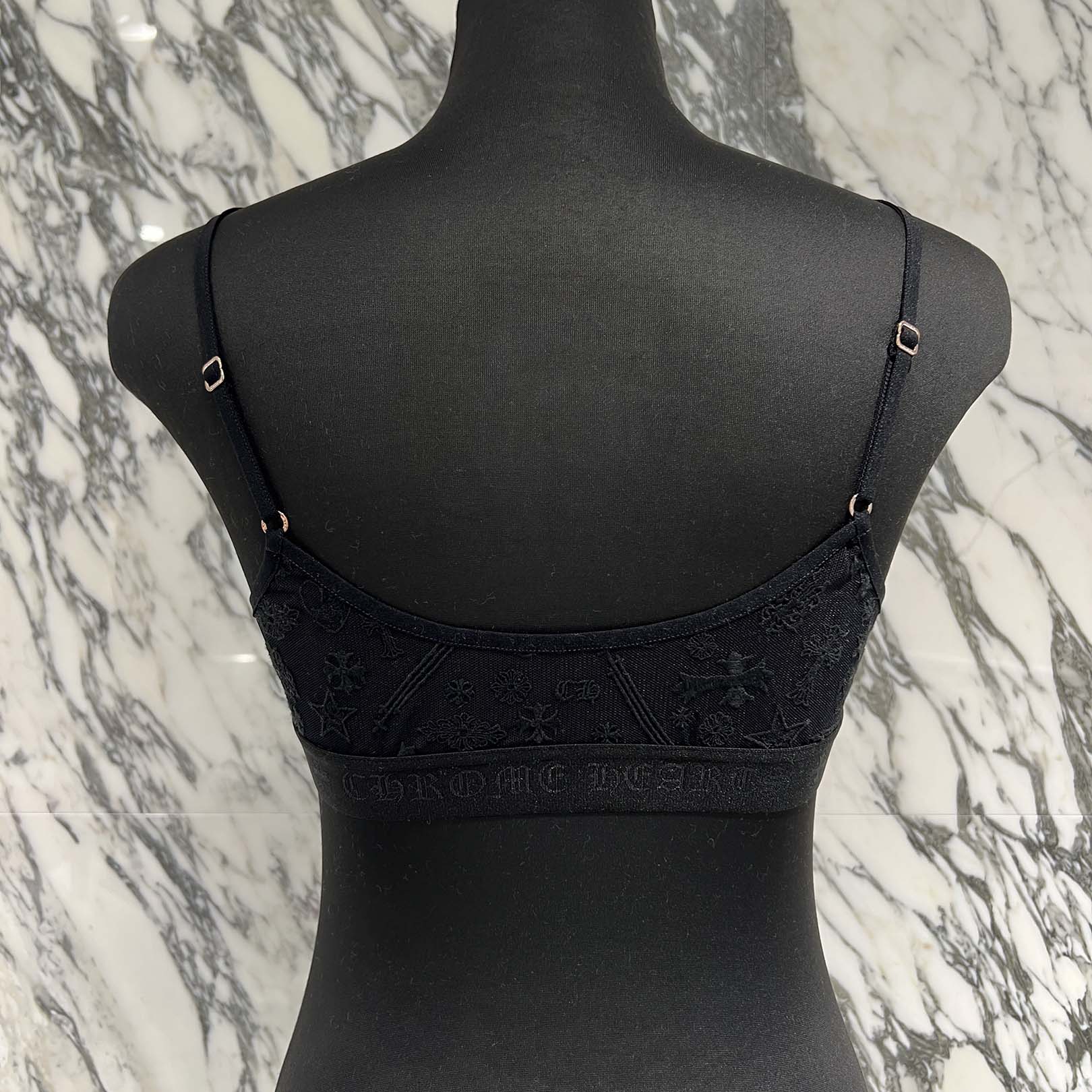 CHROME HEARTS Lace Triangle Bralette Size M (B75) クロムハーツ レース トライアングル ブラレット サイズM (B75)