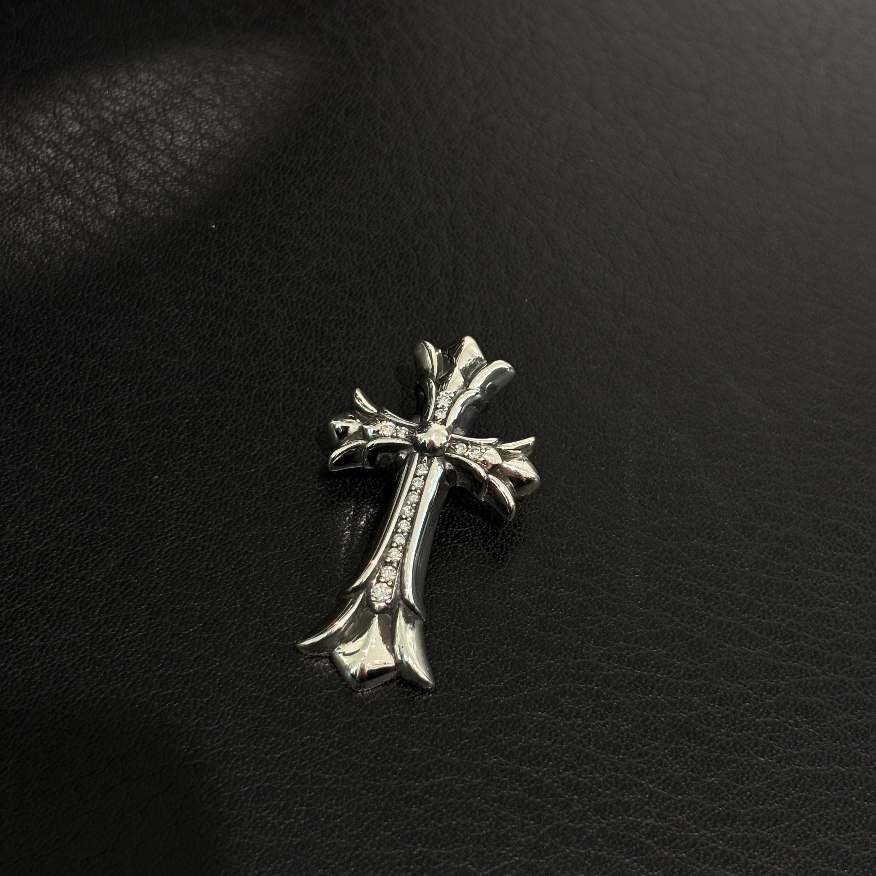 CHROME HEARTS Double CH Cross Pave Diamond Small Pendant Top クロムハーツ ダブルCHクロス パヴェダイヤ スモール ペンダントトップ