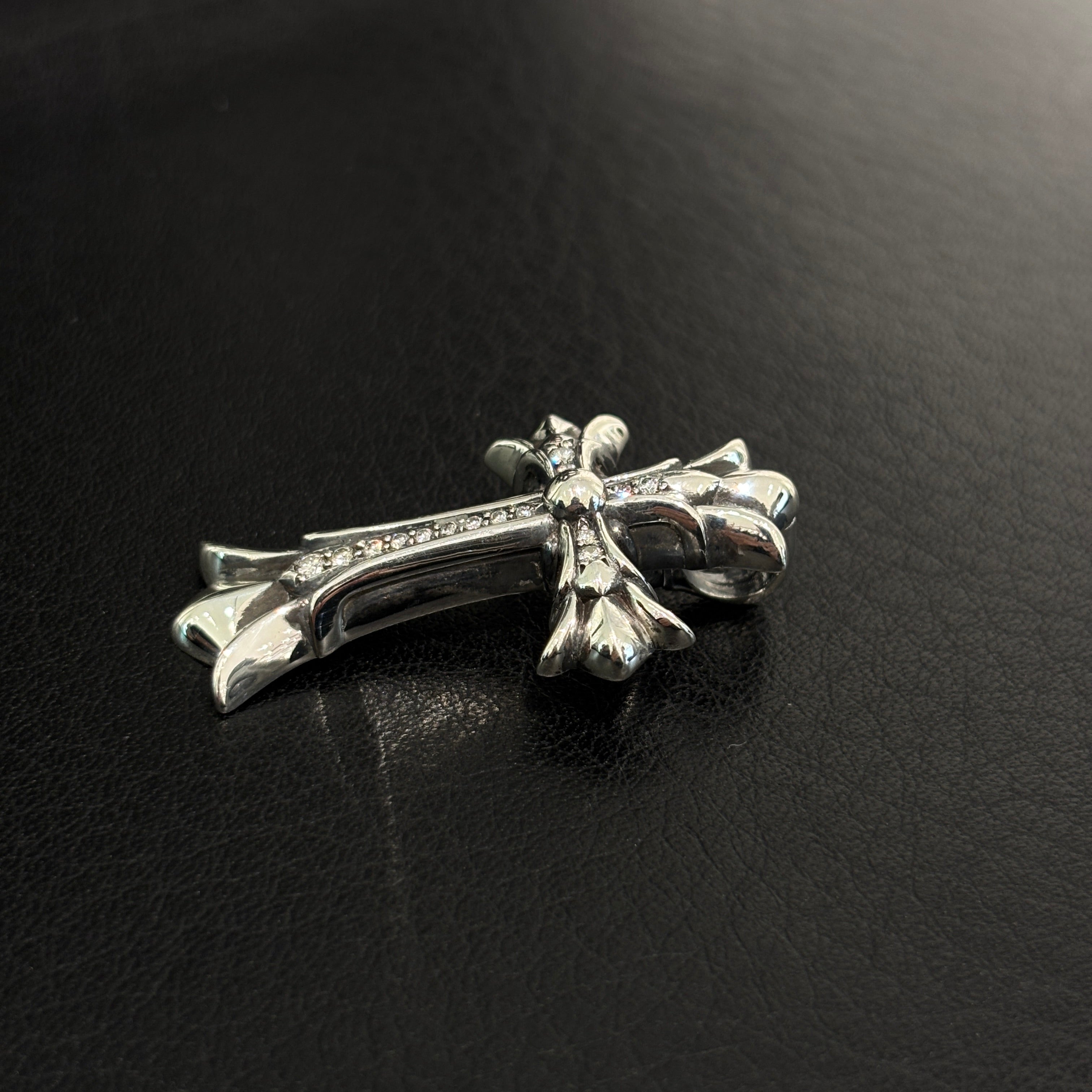 CHROME HEARTS Double CH Cross Pave Diamond Small Pendant Top クロムハーツ ダブルCHクロス パヴェダイヤ スモール ペンダントトップ