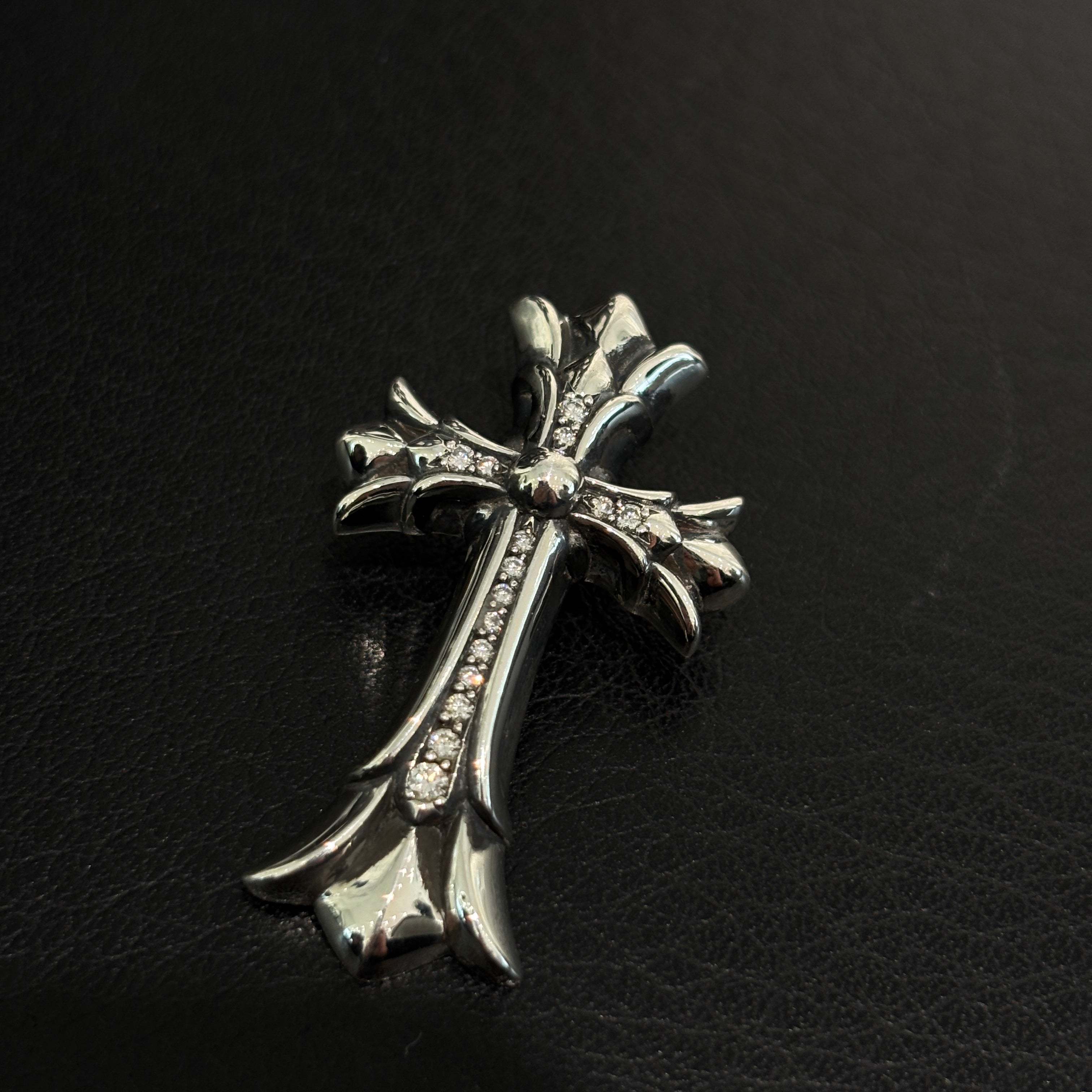 CHROME HEARTS Double CH Cross Pave Diamond Small Pendant Top クロムハーツ ダブルCHクロス パヴェダイヤ スモール ペンダントトップ