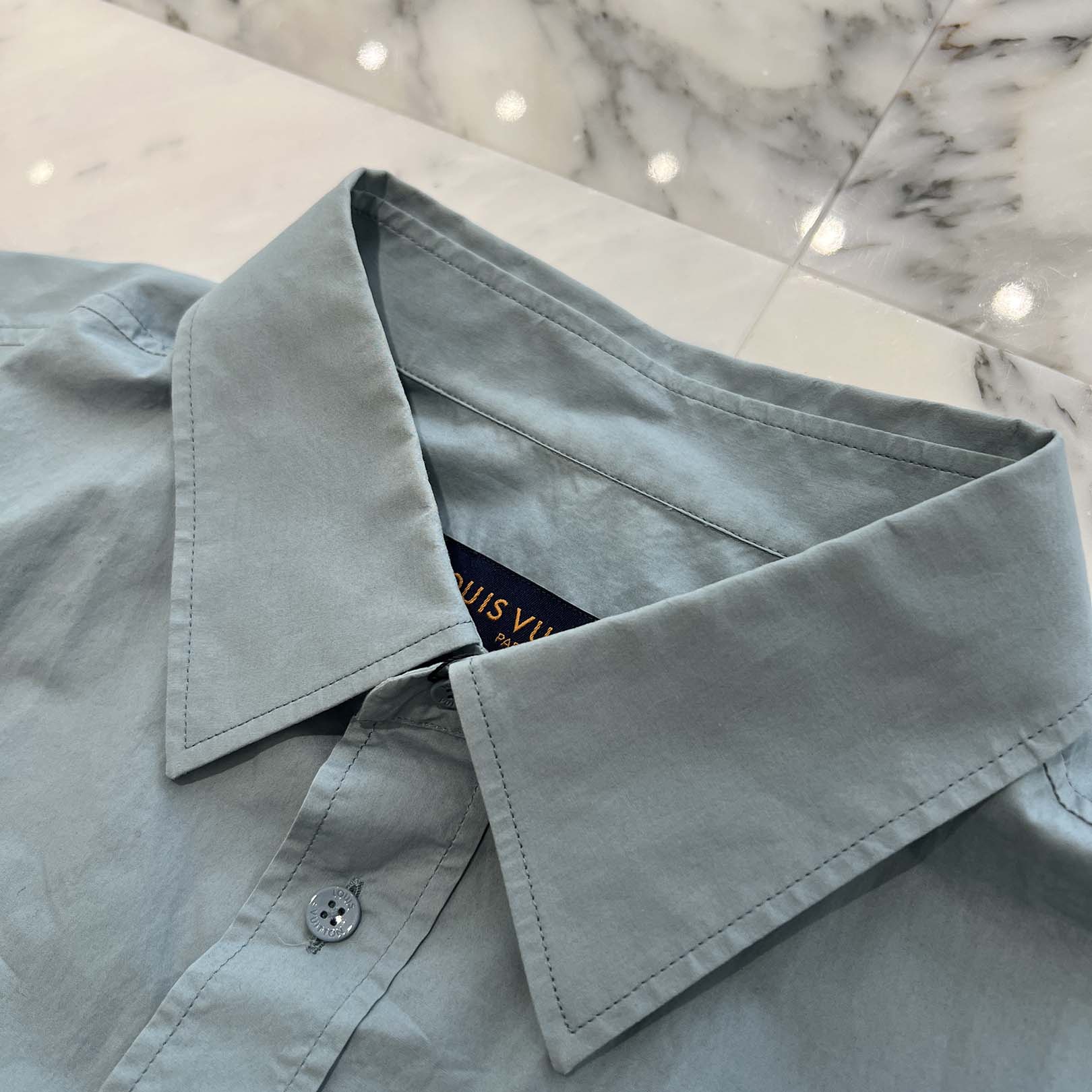 LOUIS VUITTON 2023SS Placed Graphics Cotton Shirt HOS75W Size XL ルイヴィトン プレースドグラフィック コットンシャツ サイズXL