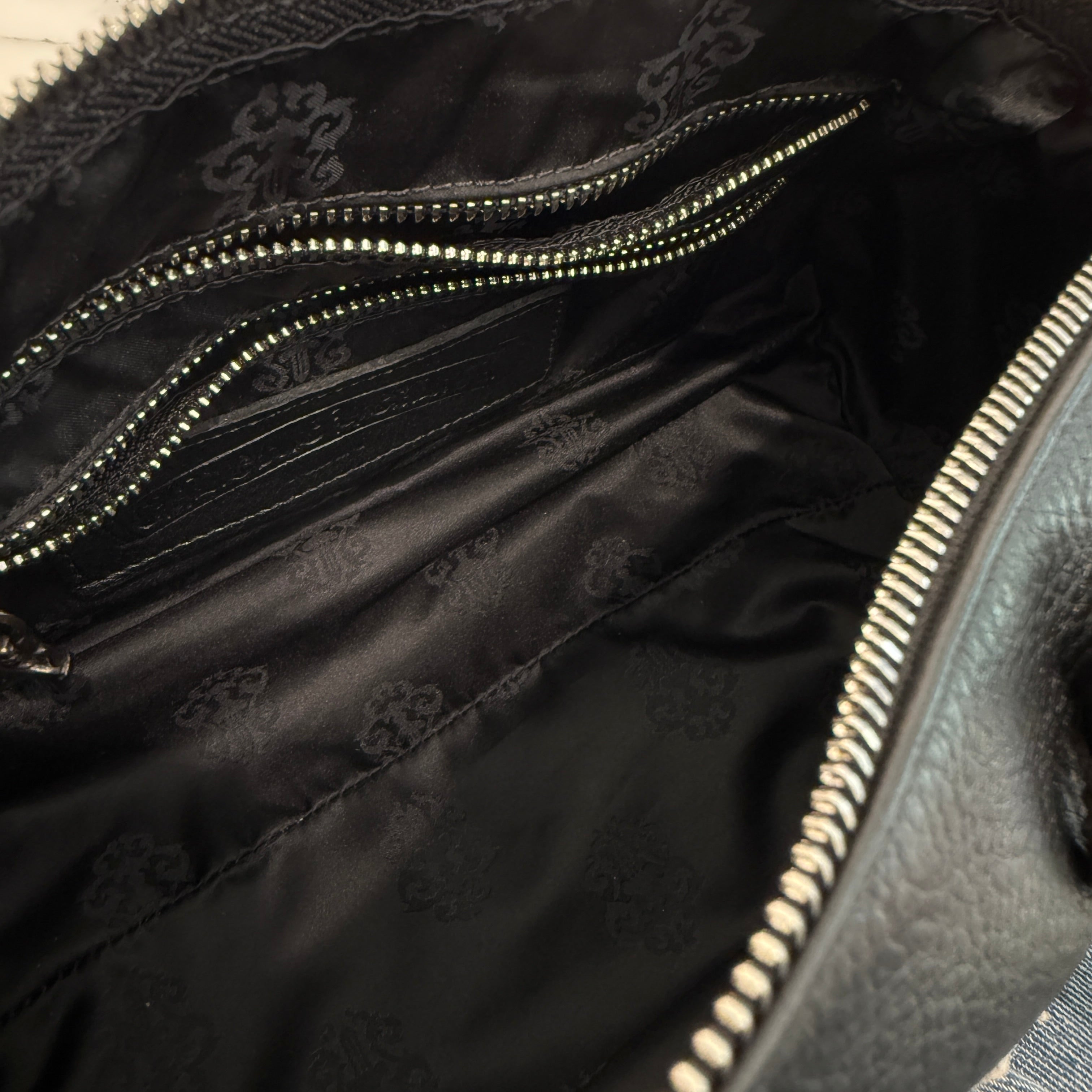 CHROME HEARTS Las Vegas Limited DOMINO Cemetery Cross Patch Duffle Leather Mini Boston Bag クロムハーツ ラスベガス限定 ドミノ セメタリークロスパッチ ダッフル レザー ミニ ボストンバッグ