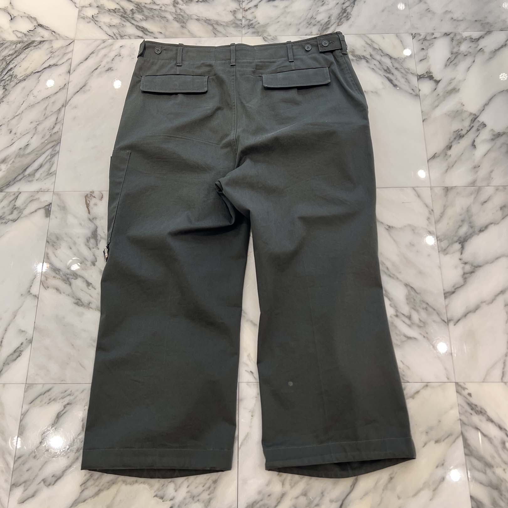 FENDI 2024AW Logo Patch Zip Pocket Cotton Pants FB0960 AQMV Size 52 フェンディ ロゴパッチ ジップポケット コットンパンツ サイズ52