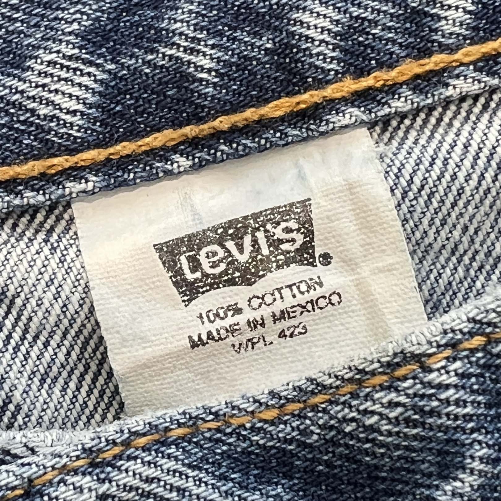 Y.A.R.N × Levi's 501 Body Knit Cross Denim Pants Size W34×L32 ヤーン×リーバイス 501 ボディ ニットクロス デニムパンツ サイズW34×L32