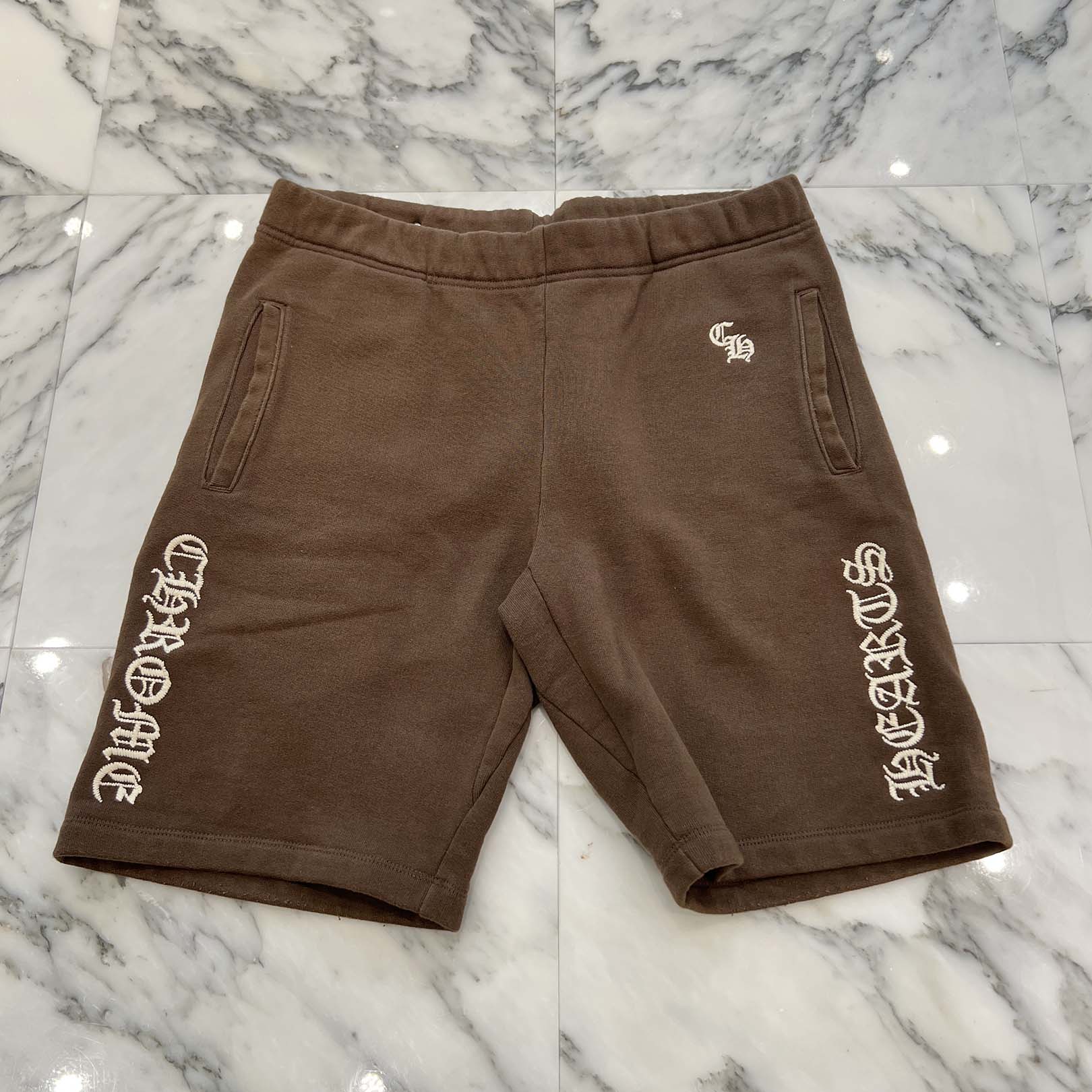CHROME HEARTS Y NOT SLO RIDE Logo Sweat Half Pants Size L クロム