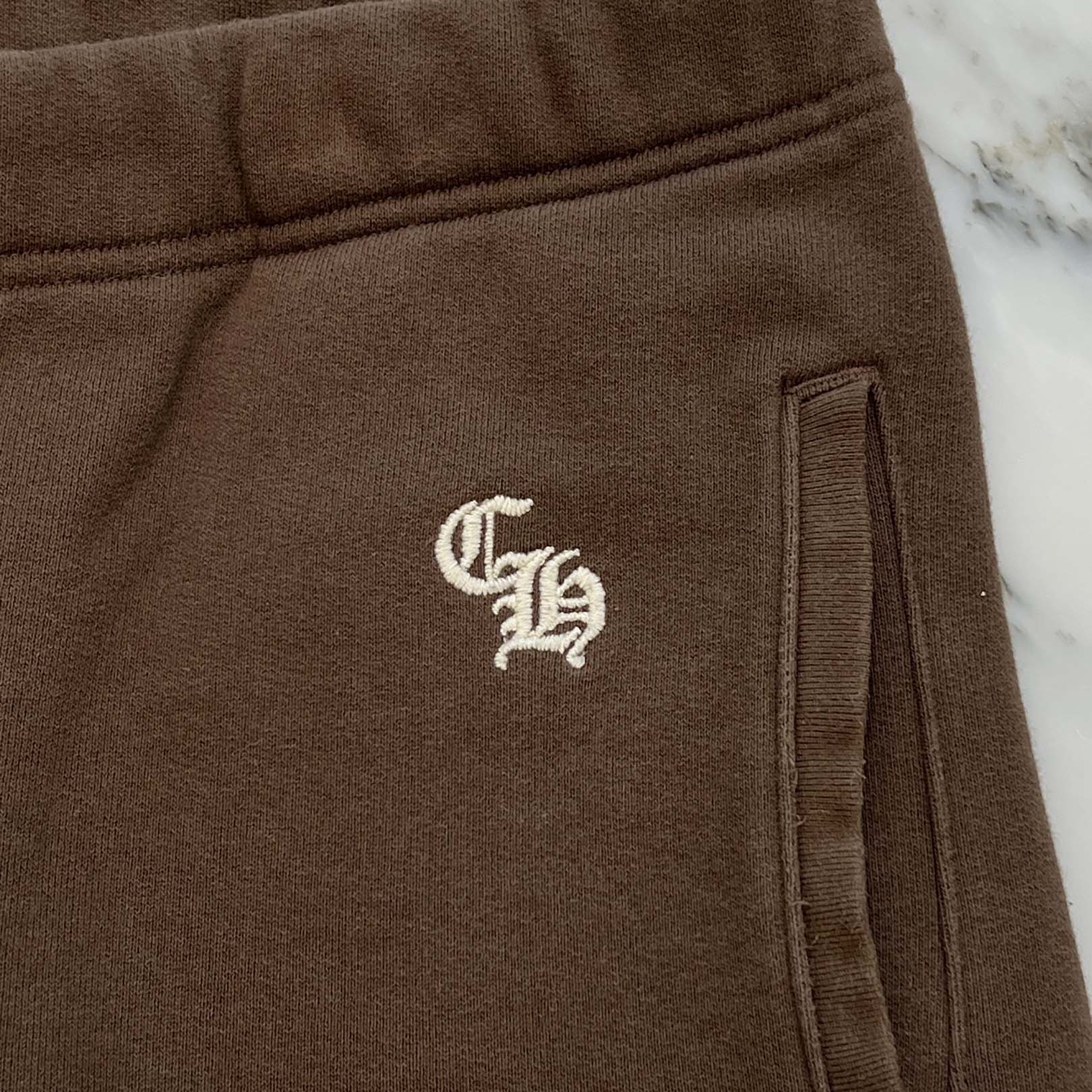 CHROME HEARTS Y NOT SLO RIDE Logo Sweat Half Pants Size L クロム