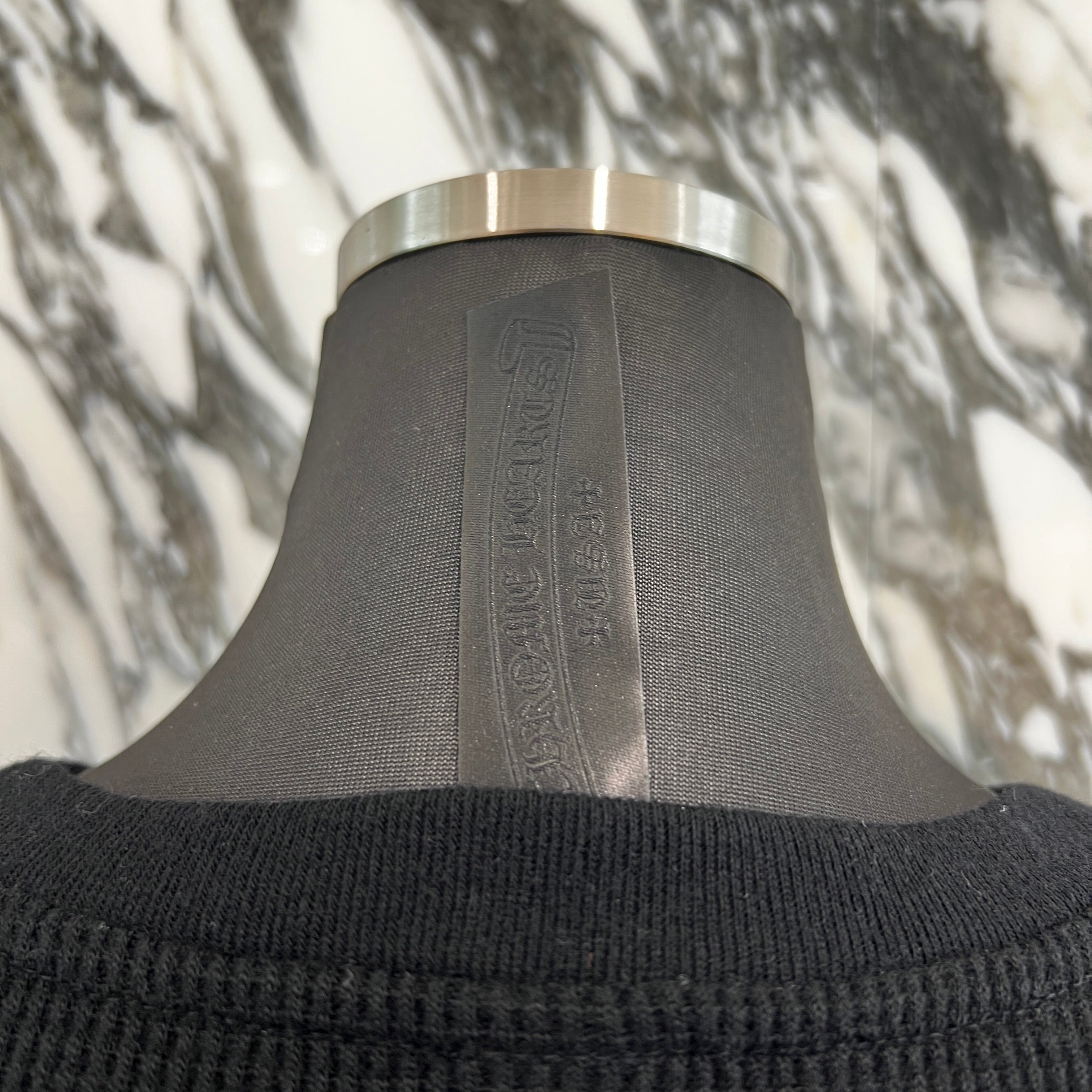 CHROME HEARTS Y NOT CH Embroidery Henry Neck Long Sleeve Tee Size