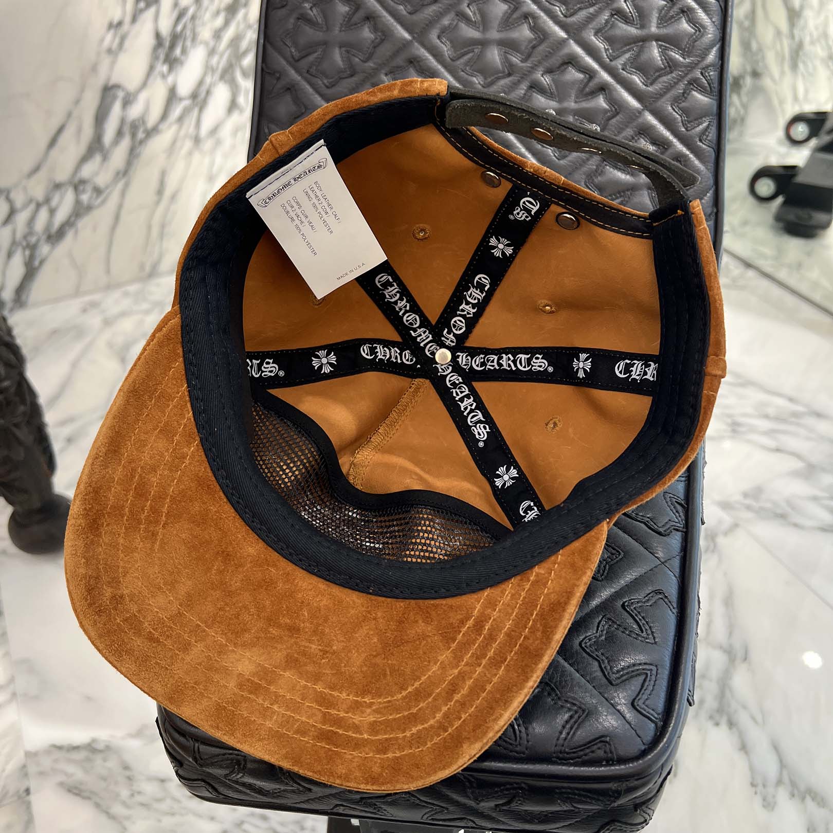 CHROME HEARTS Dagger Suede Trucker Cap Size ONE SIZE（53-60