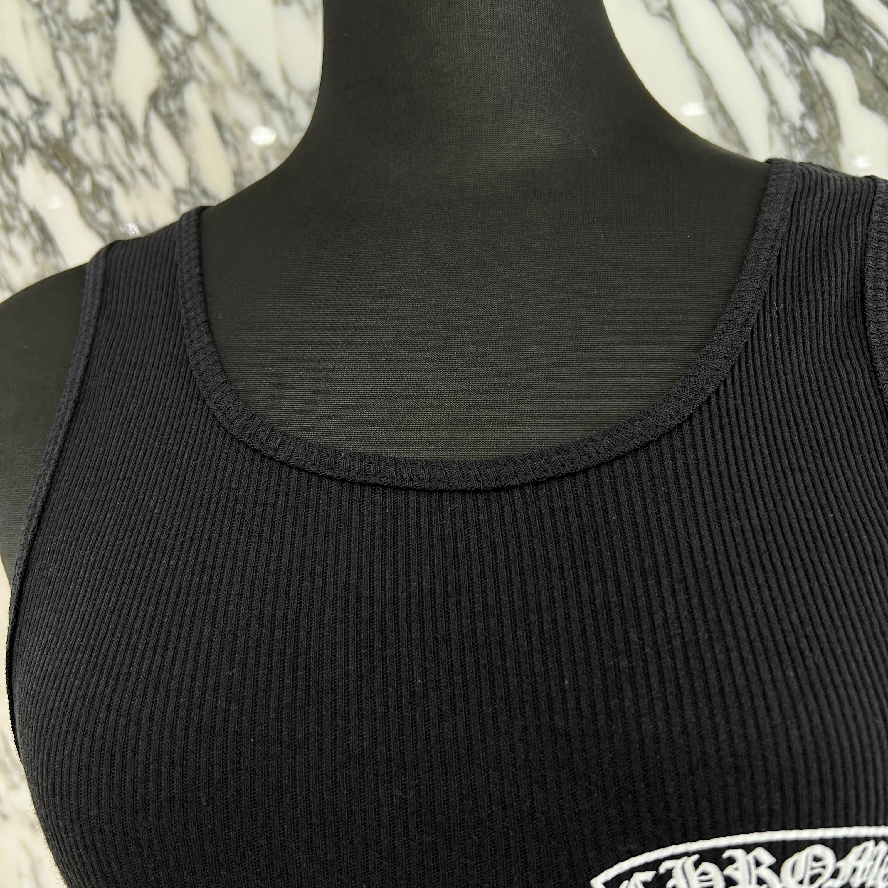 CHROME HEARTS T Bar Logo Back Cross Print Tank Top Size M クロム