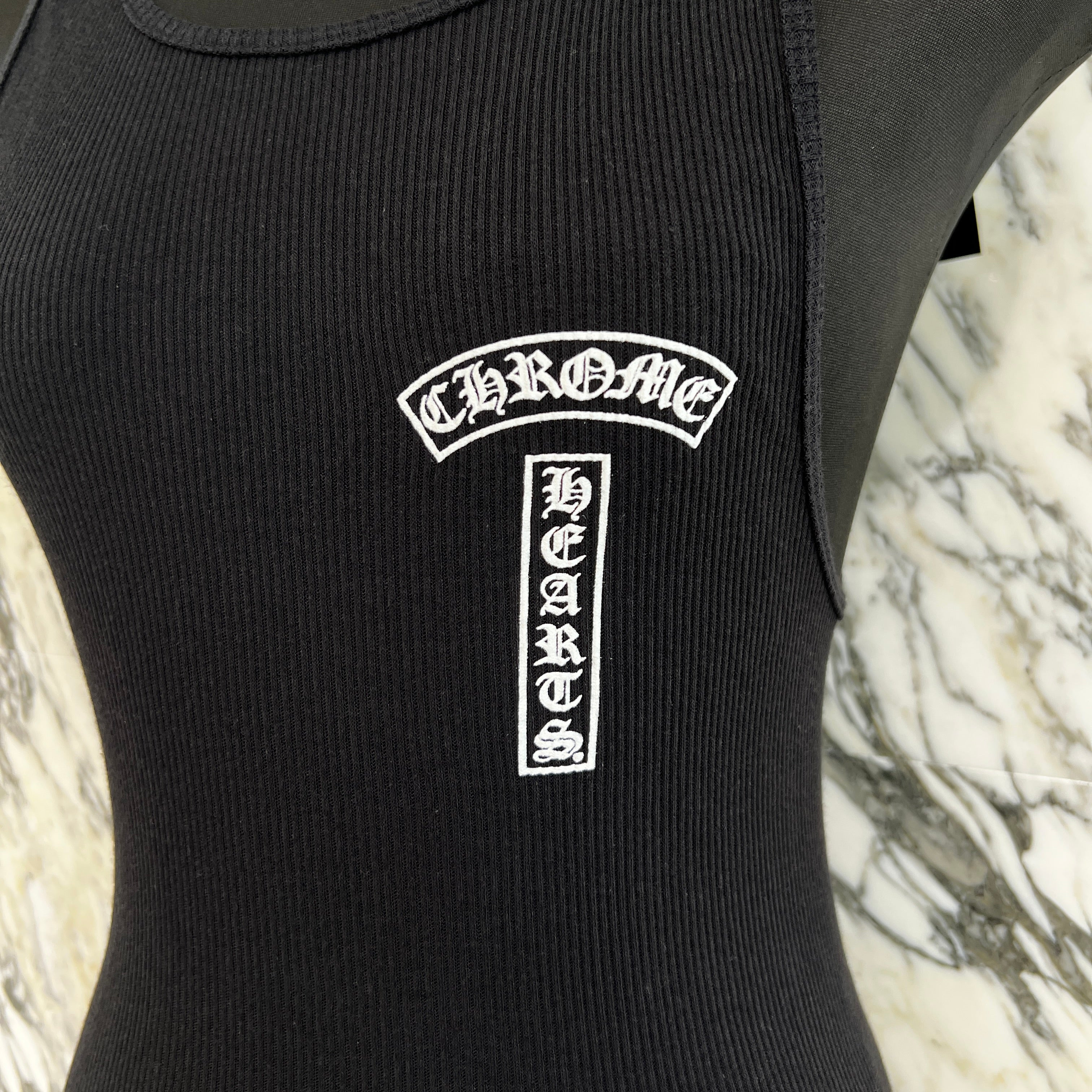 CHROME HEARTS T Bar Logo Back Cross Print Tank Top Size M クロムハーツ Tバーロゴ バッククロスプリント タンクトップ サイズM
