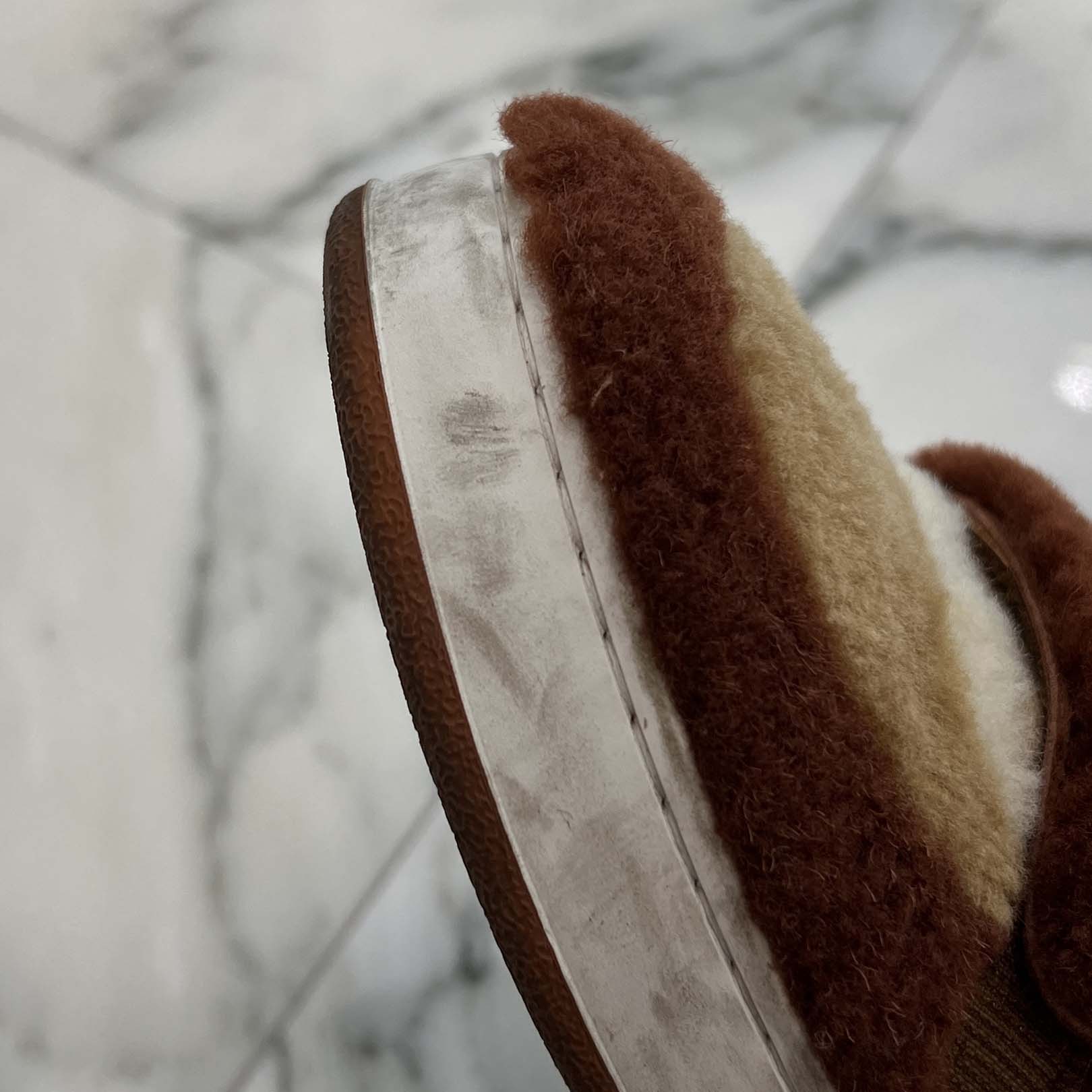 CELINE CT02 Velcro Strap Teddy Fabric Sneakers Size 36 (約23cm) セリーヌ CT02 ベルクロストラップ テディファブリックスニーカー サイズ36 (約23cm)