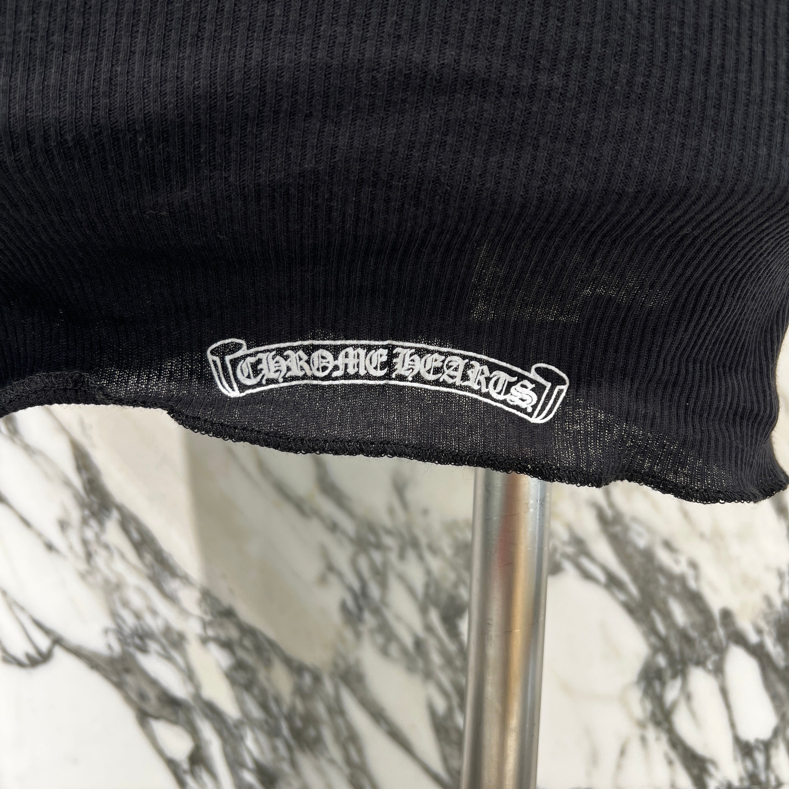 CHROME HEARTS T Bar Logo Back Cross Print Tank Top Size XL クロム