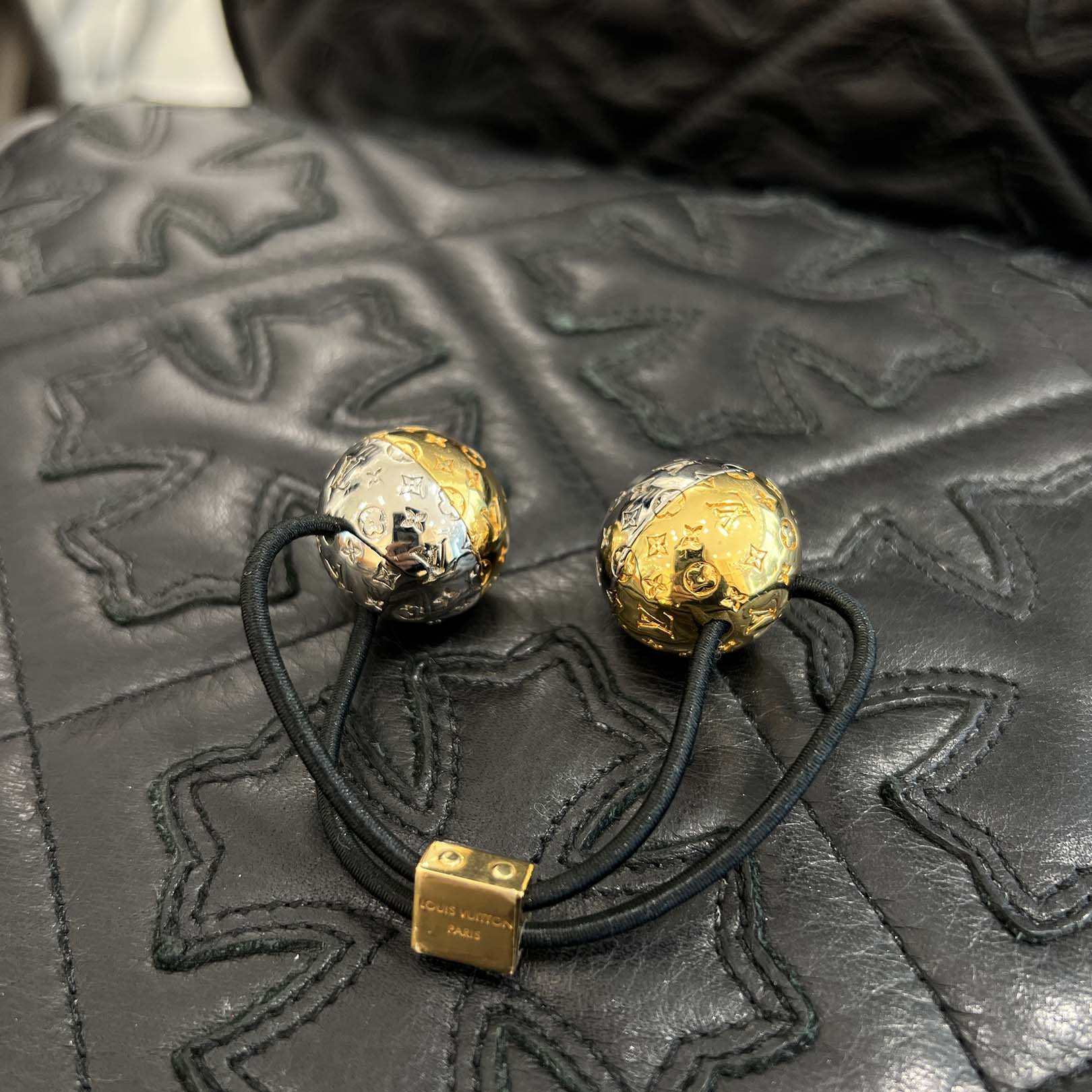 LOUIS VUITTON Scrunchie Nanogram Planet M80266 ルイヴィトン シュシュ ナノグラムプラネット