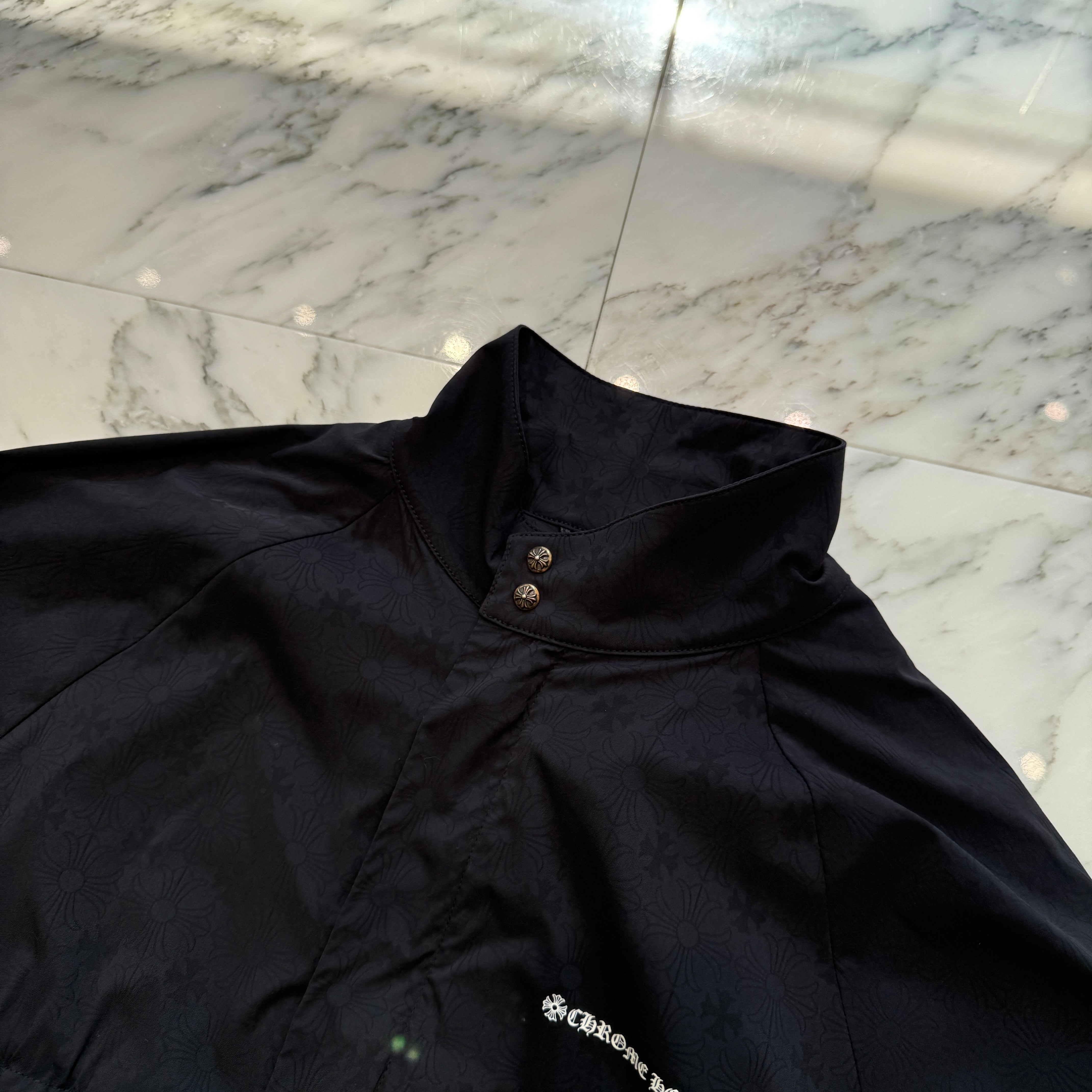 CHROME HEARTS Y NOT U Match Point Back USA Arch Logo Nylon Jacket Size XL クロムハーツ ワイノット Uマッチポイント バックUSAアーチロゴ ナイロンジャケット サイズXL