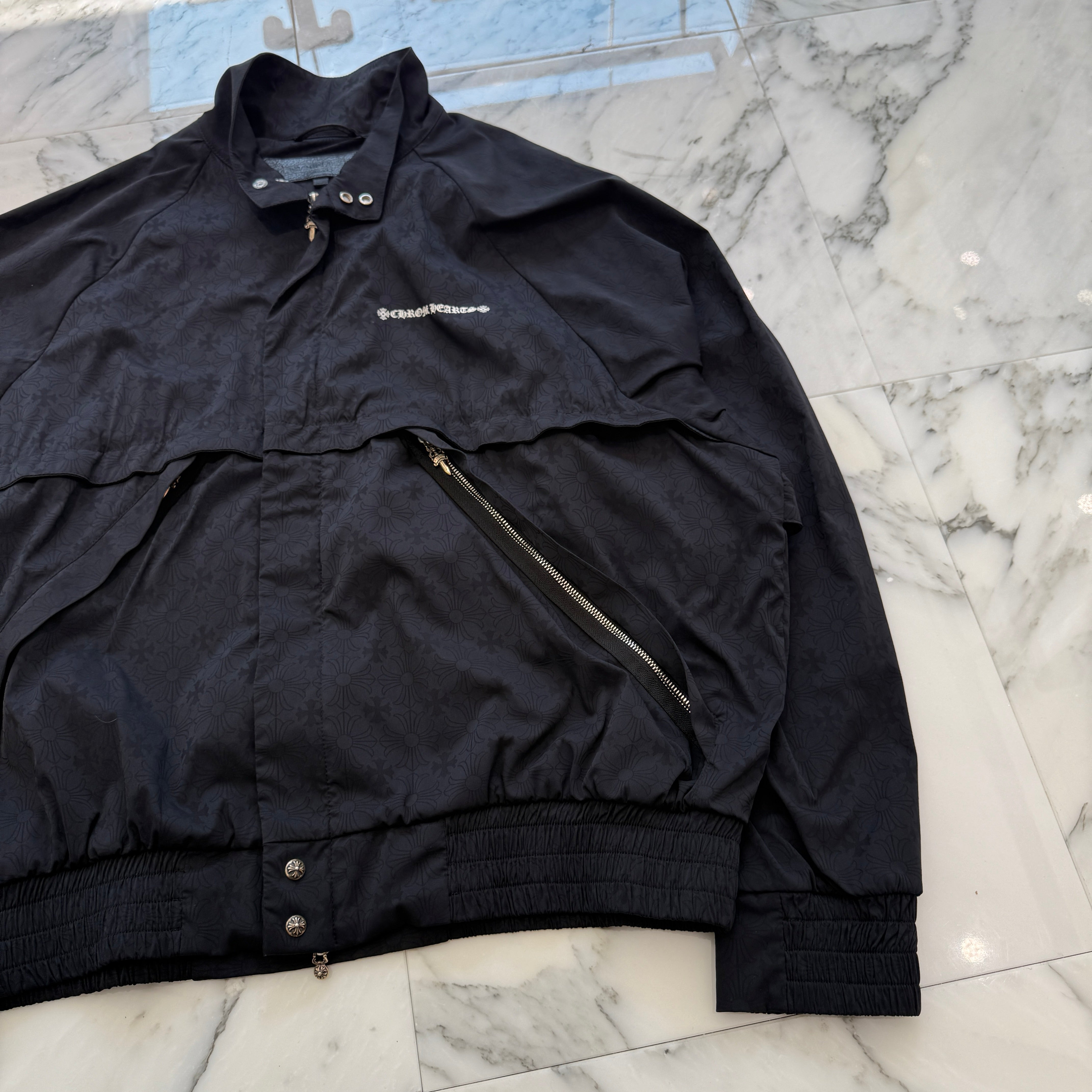 CHROME HEARTS Y NOT U Match Point Back USA Arch Logo Nylon Jacket Size XL クロムハーツ ワイノット Uマッチポイント バックUSAアーチロゴ ナイロンジャケット サイズXL