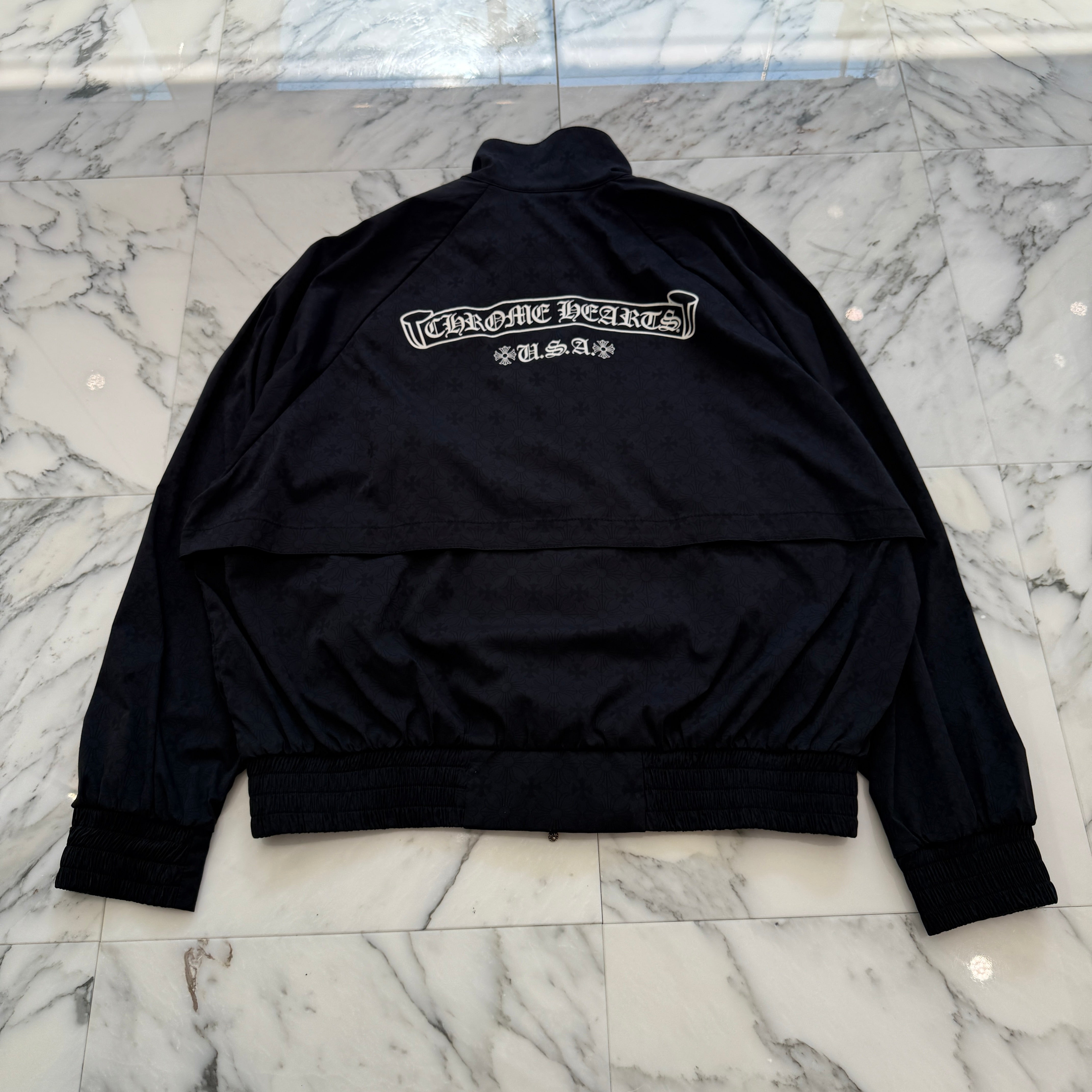 CHROME HEARTS Y NOT U Match Point Back USA Arch Logo Nylon Jacket Size XL クロムハーツ ワイノット Uマッチポイント バックUSAアーチロゴ ナイロンジャケット サイズXL