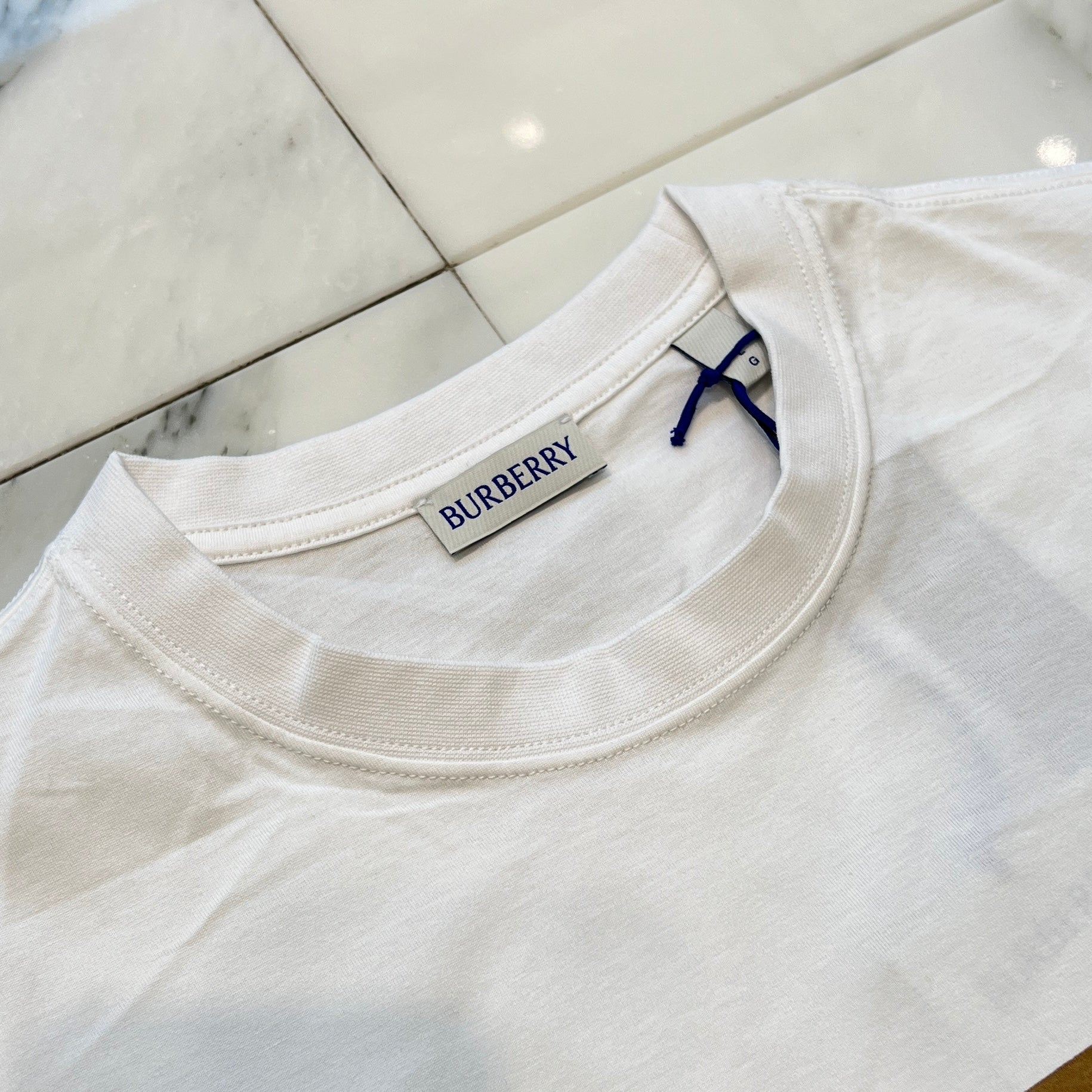 BURBERRY 2025SS ELLISON Logo Print Cotton Tee Size L 8104234