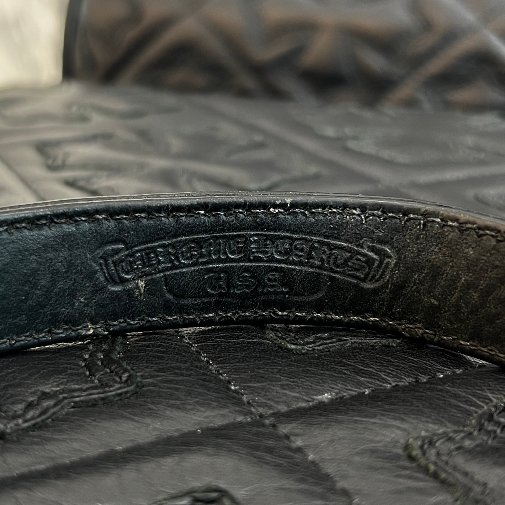 CHROME HEARTS 3BTN 2SNP LEATHER BRACELET クロムハーツ クロスボール 3ボタン 2スナップ レザーブレスレット