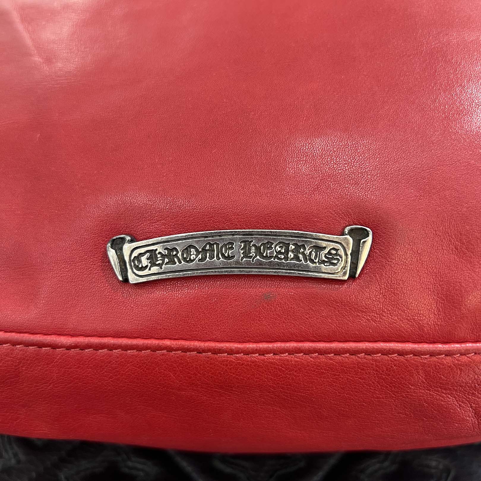 CHROME HEARTS Large Cross Rivet Leather Flap Bag クロムハーツ ラージクロスリベット レザーフラップバッグ