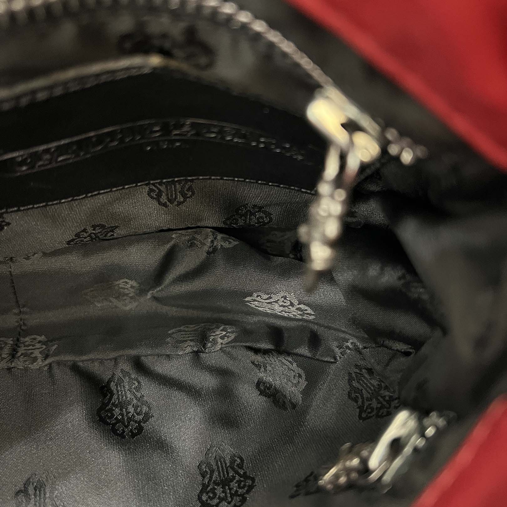 CHROME HEARTS Large Cross Rivet Leather Flap Bag クロムハーツ