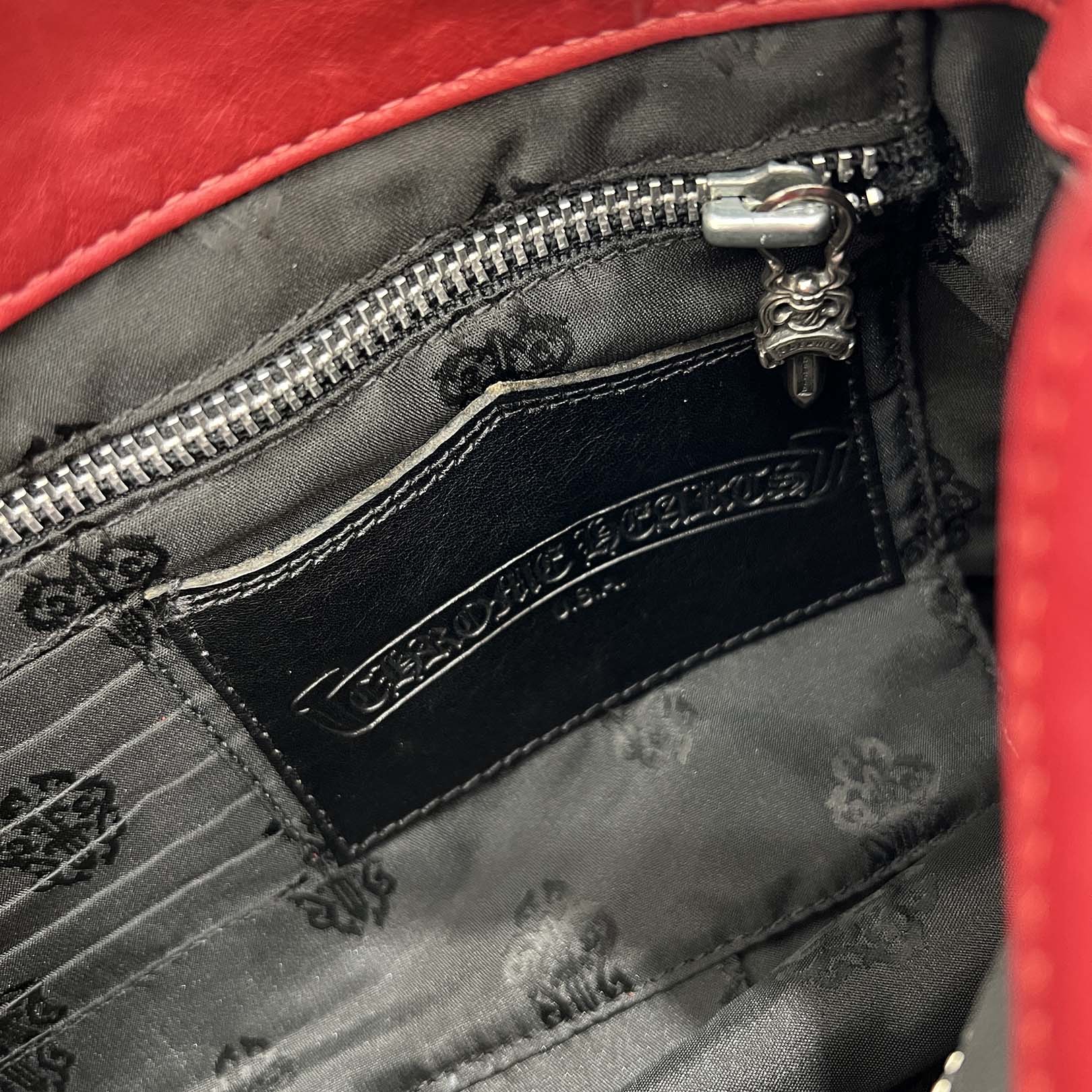 CHROME HEARTS Large Cross Rivet Leather Flap Bag クロムハーツ ラージクロスリベット レザーフラップバッグ