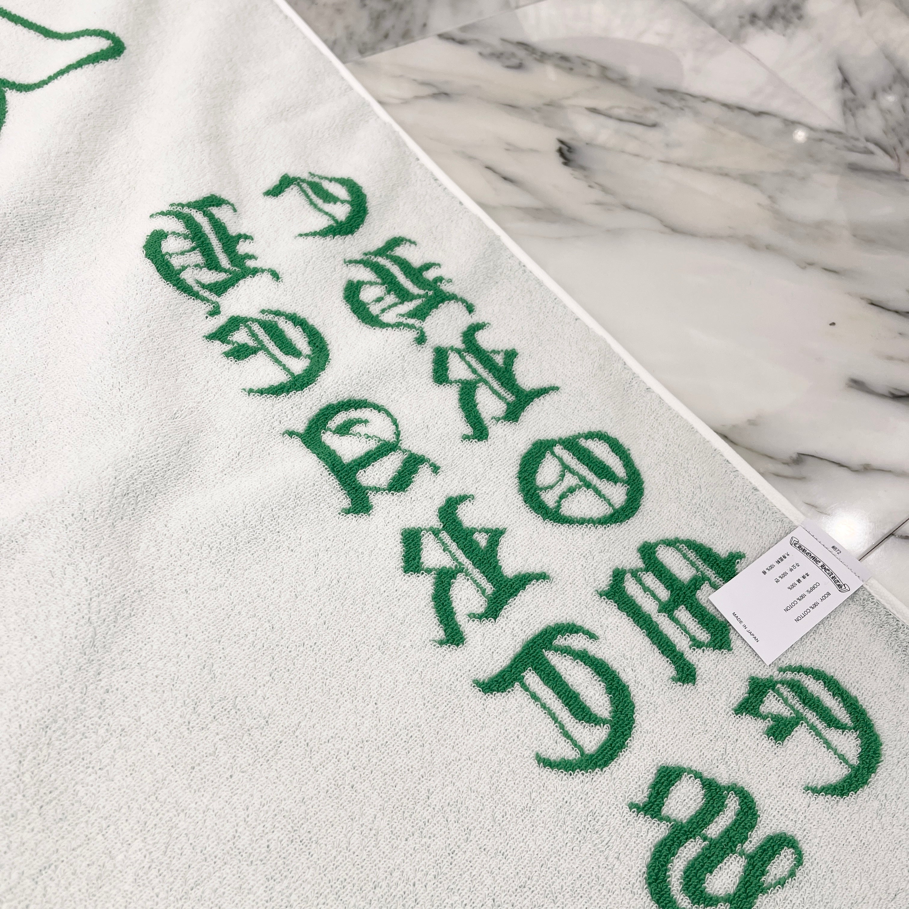 CHROME HEARTS Cemetery Cross Jacquard Beach Towel クロムハーツ セメタリークロス ジャカード ビーチタオル