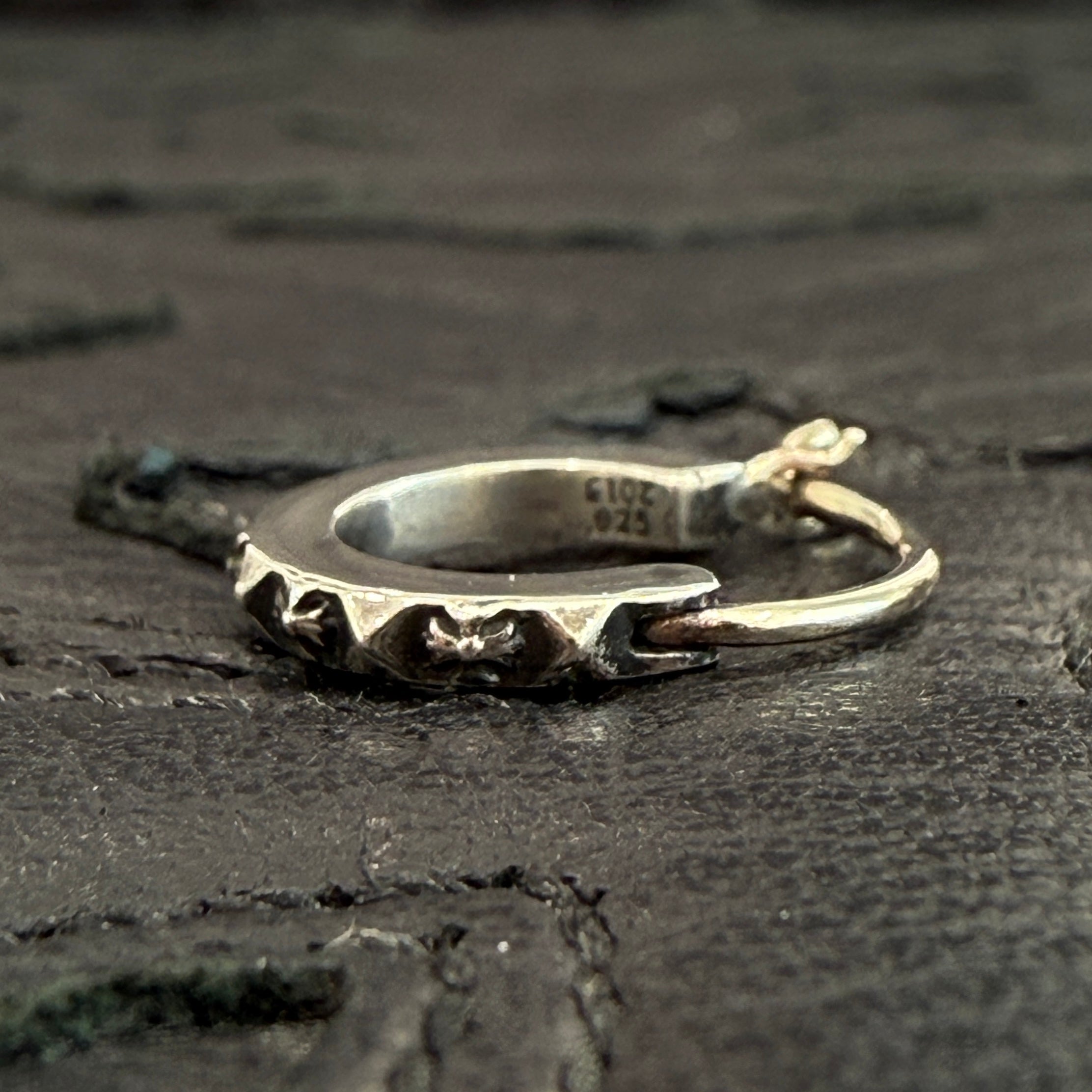 CHROME HEARTS Tiny TFP Punk Hoop Earrings クロムハーツ