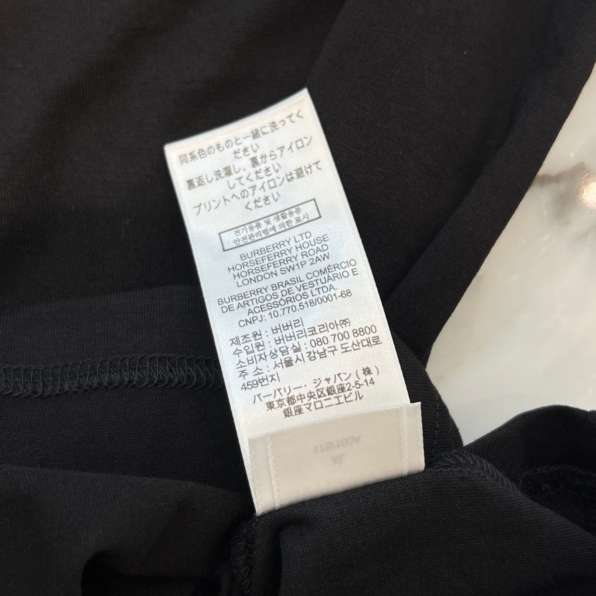 BURBERRY 2025SS ELLISON Logo Print Cotton Tee Size XL 8104248