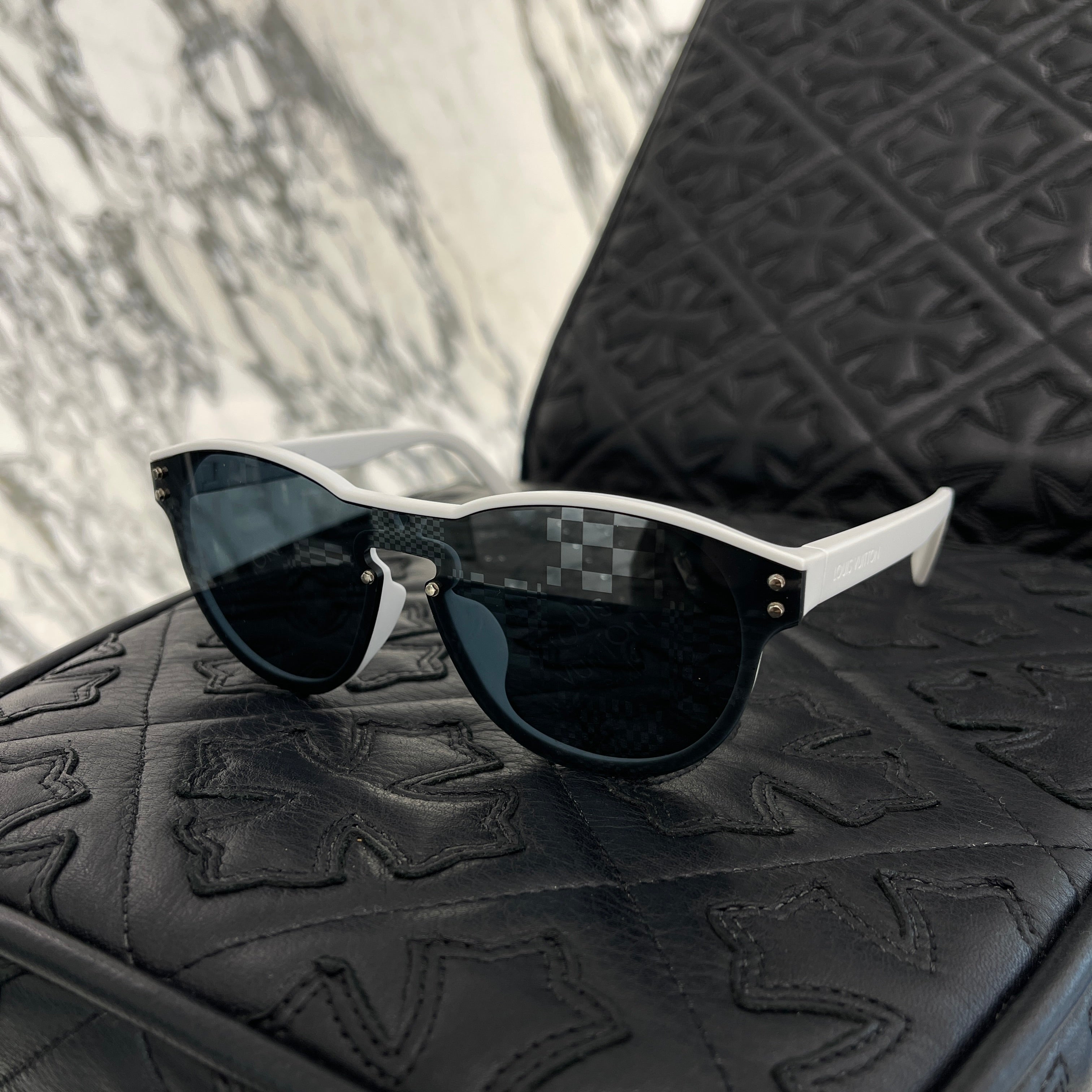 LOUIS VUITTON 2021SS LV Waimea Damier Boston Sunglasses Z1443E ルイヴィトン LVワイメア ダミエ ボストン サングラス