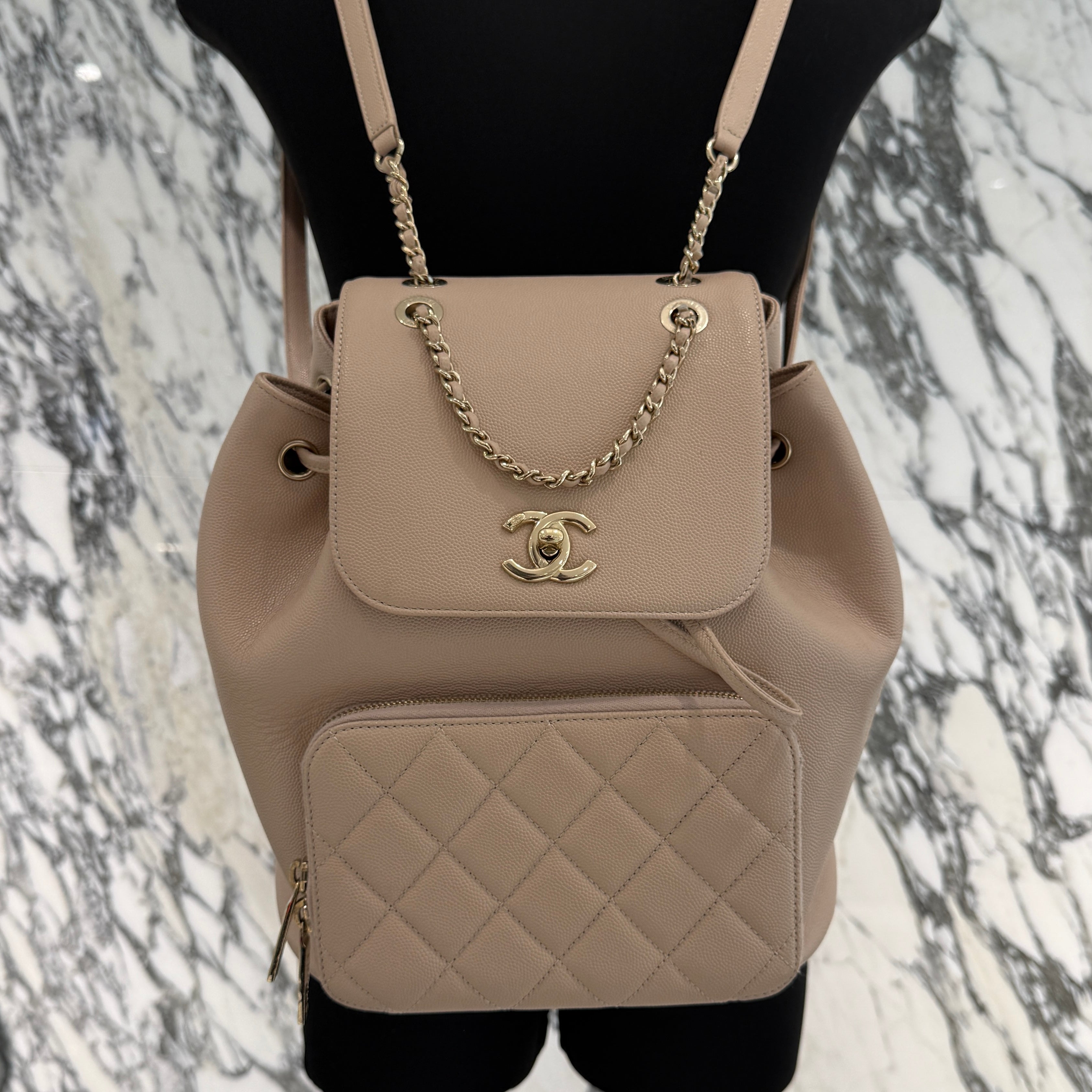 CHANEL 2019 Cruise Business Affinity Caviar Skin Backpack シャネル 2019クルーズ ビジネスアフィニティ キャビアスキン バッグパック