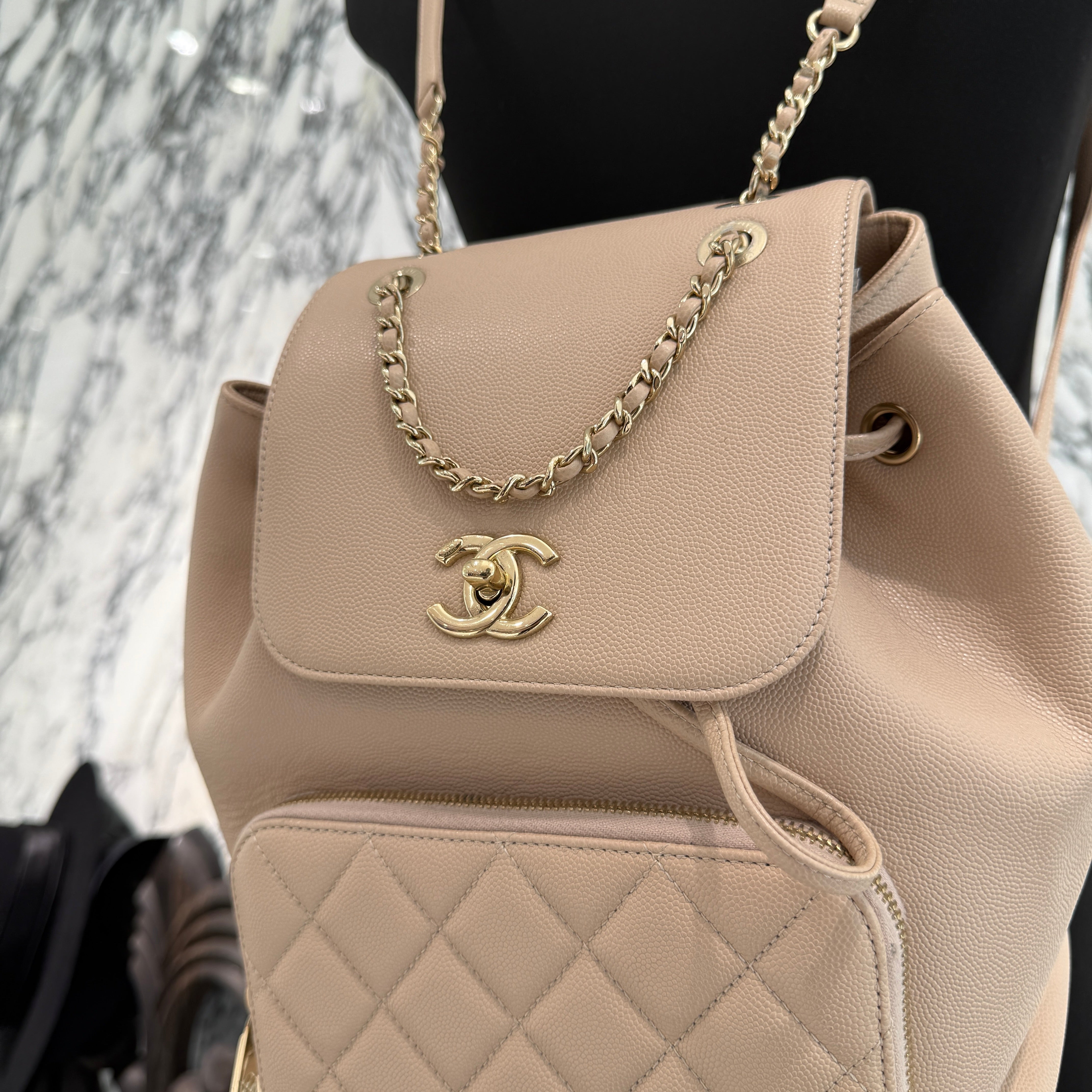 CHANEL 2019 Cruise Business Affinity Caviar Skin Backpack シャネル