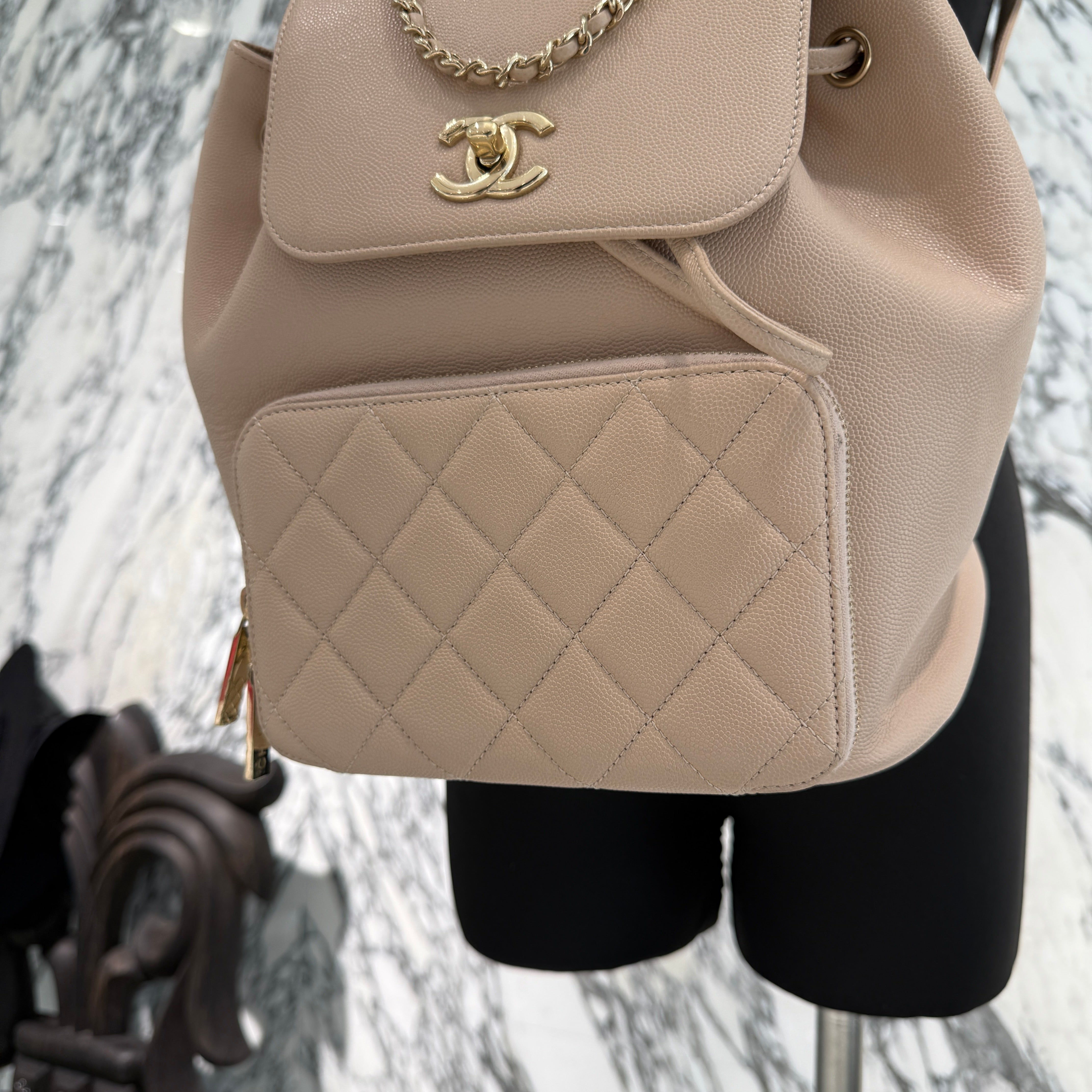 CHANEL 2019 Cruise Business Affinity Caviar Skin Backpack シャネル