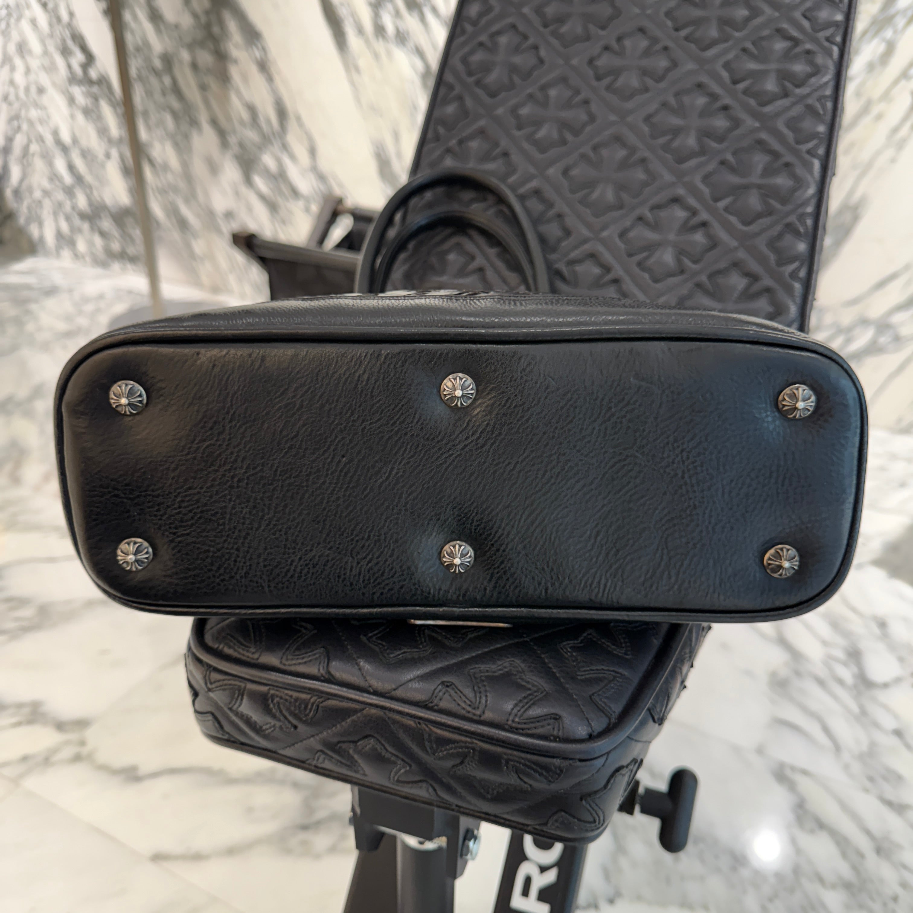 CHROME HEARTS WOVEN LEATHER MO BAG Small クロムハーツ ウーブンレザーモーバッグ スモール