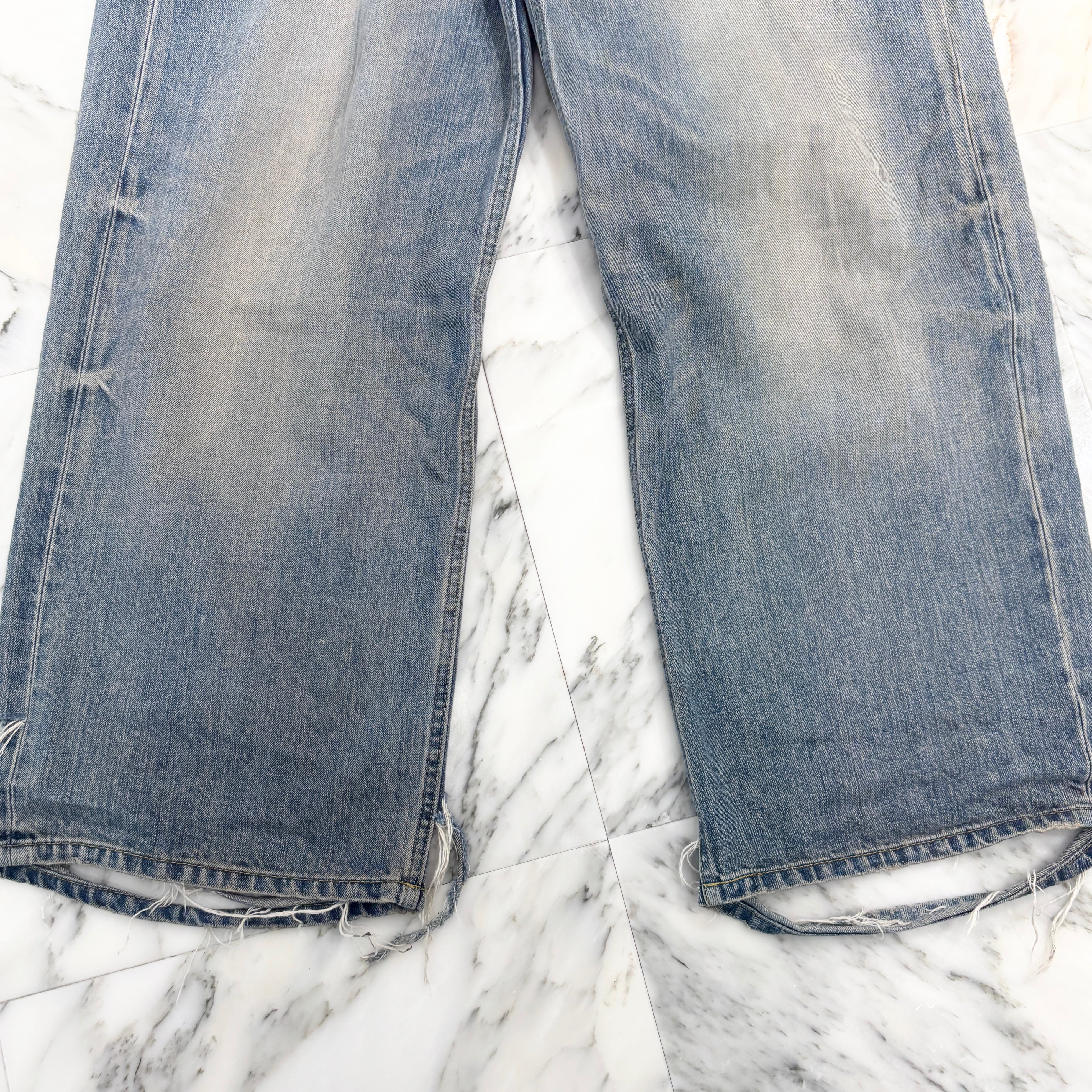 BALENCIAGA 2023 Drawstring Over Sized Baggy Denim Pants 786643 TQW55 Size XS バレンシアガ ドローストリング オーバーサイズ バギー デニムパンツ サイズXS