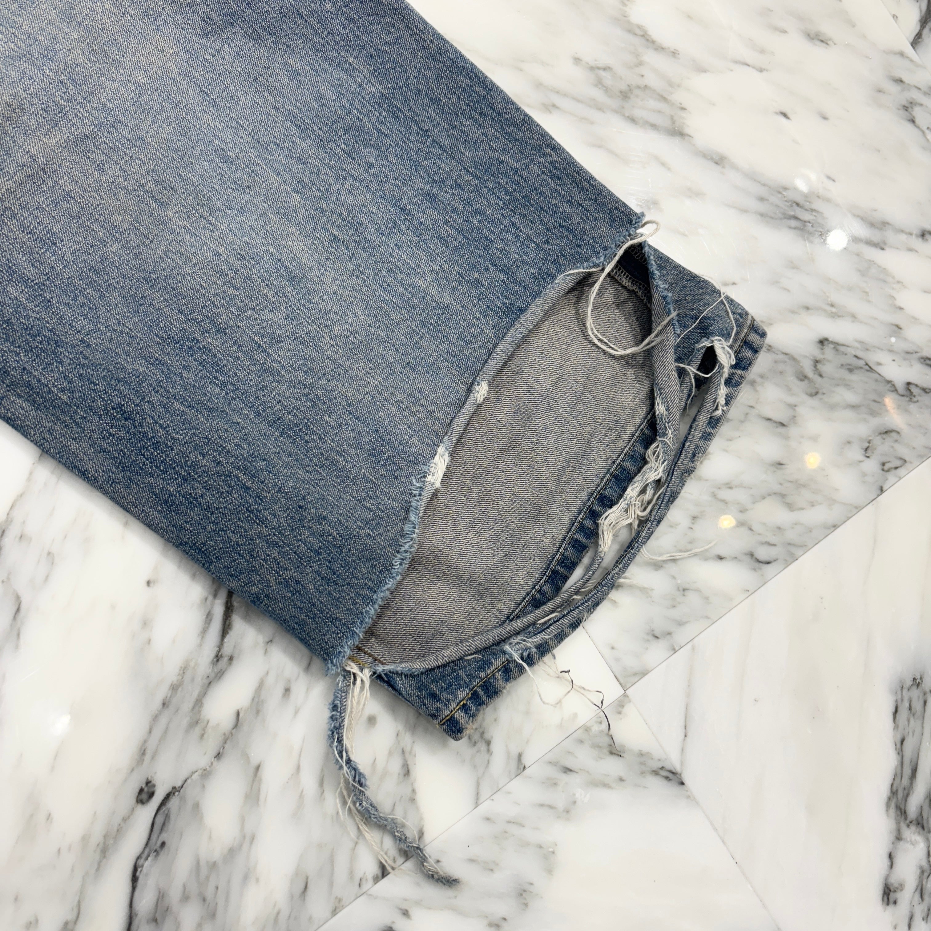 BALENCIAGA 2023 Drawstring Over Sized Baggy Denim Pants 786643 TQW55 Size XS バレンシアガ ドローストリング オーバーサイズ バギー デニムパンツ サイズXS