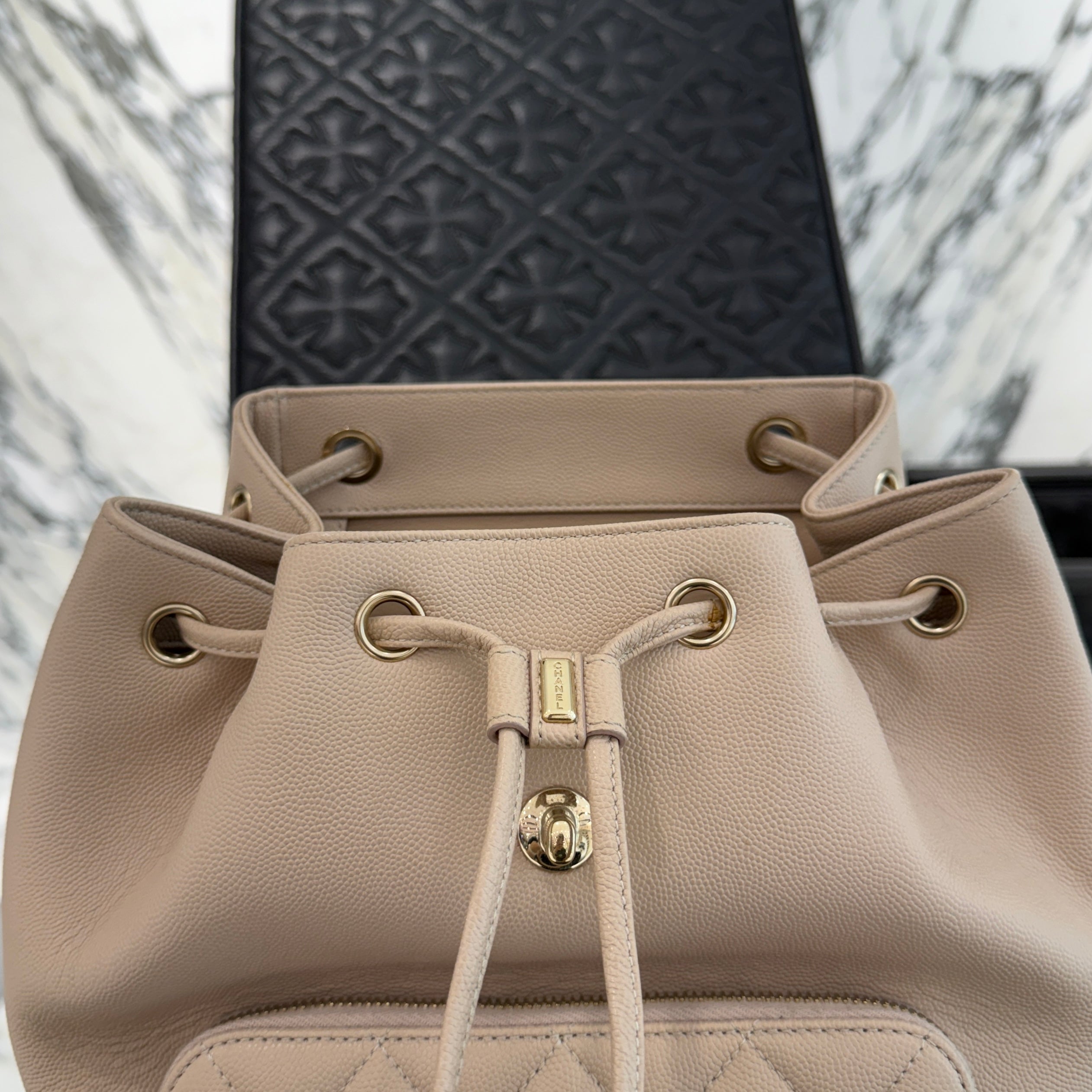 CHANEL 2019 Cruise Business Affinity Caviar Skin Backpack シャネル