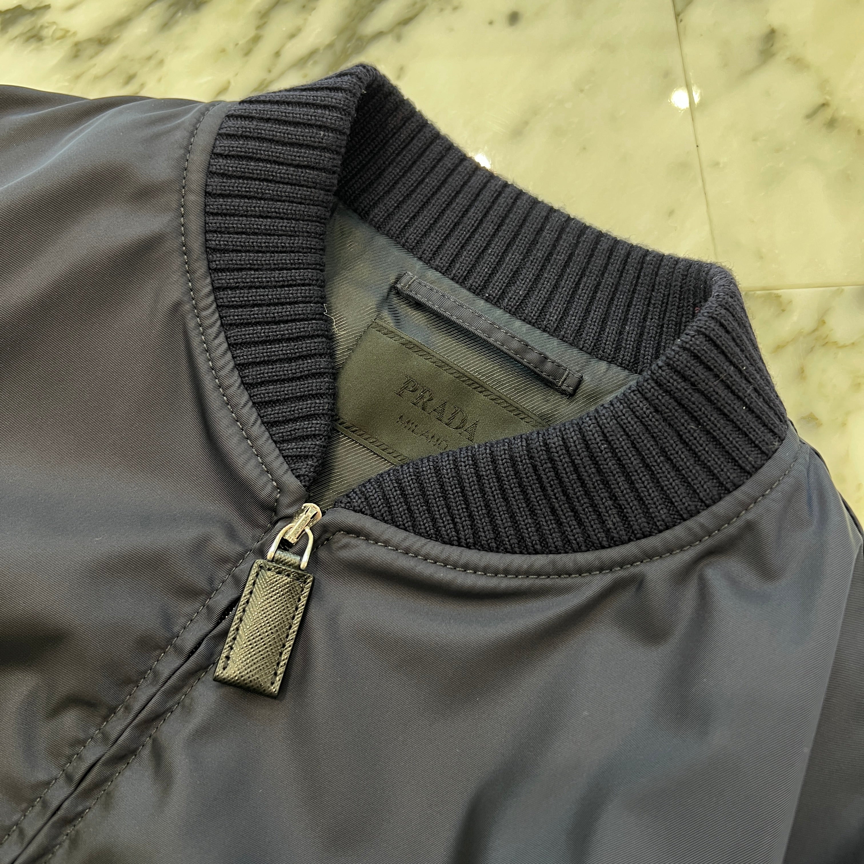 PRADA 2022SS Triangle Logo Plate Re-Nylon Zip Jacket SGH038 R121 1WQ8 Size 52 プラダ トライアングル ロゴプレート リナイロン ジップ ジャケット サイズ52