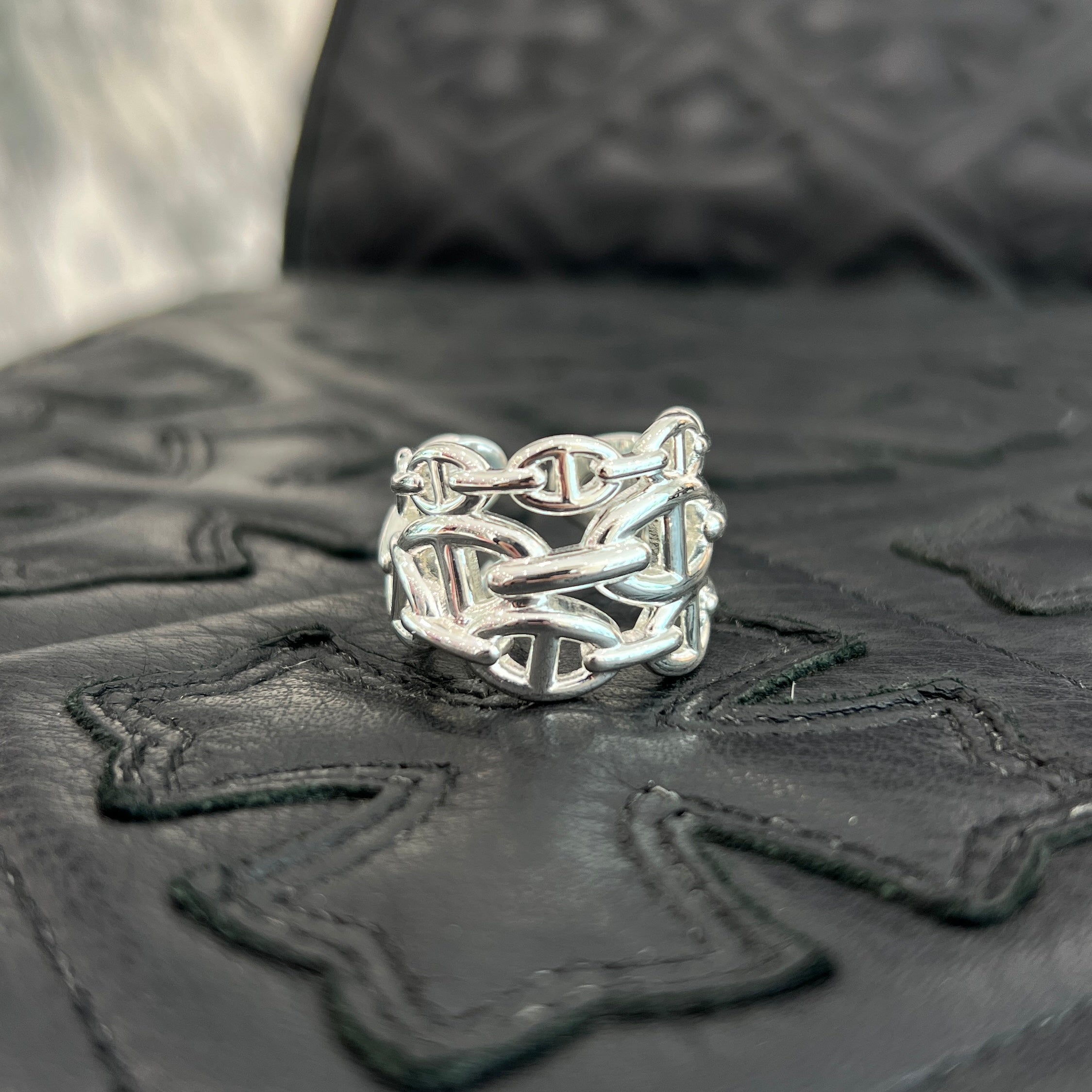 HERMES Chaine d'Ancre Anchaine GM Ring Size 18号 エルメス シェーヌダンクル アンシェネ GM リング サイズ18号