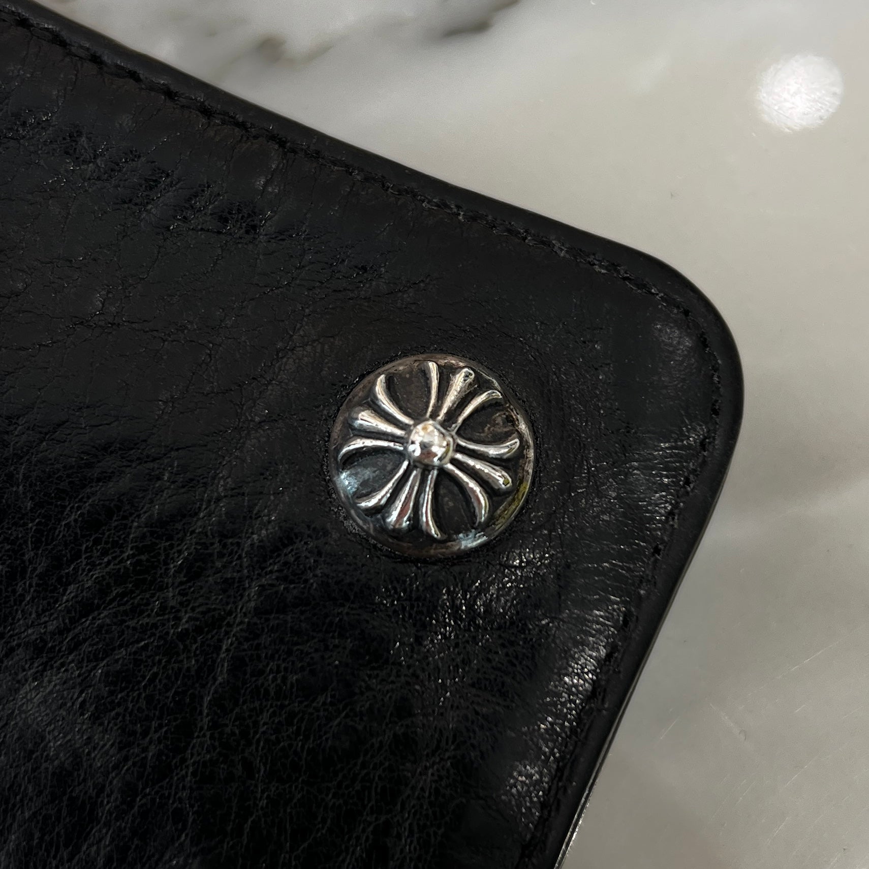 CHROME HEARTS REC 2 ZIP Cross Ball Leather Wallet クロムハーツ REC 2ジップ クロスボール レザーウォレット コインケース