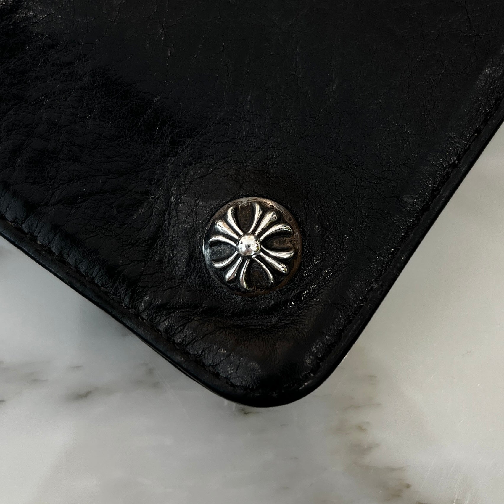 CHROME HEARTS REC 2 ZIP Cross Ball Leather Wallet クロムハーツ REC 2ジップ クロスボール レザーウォレット コインケース